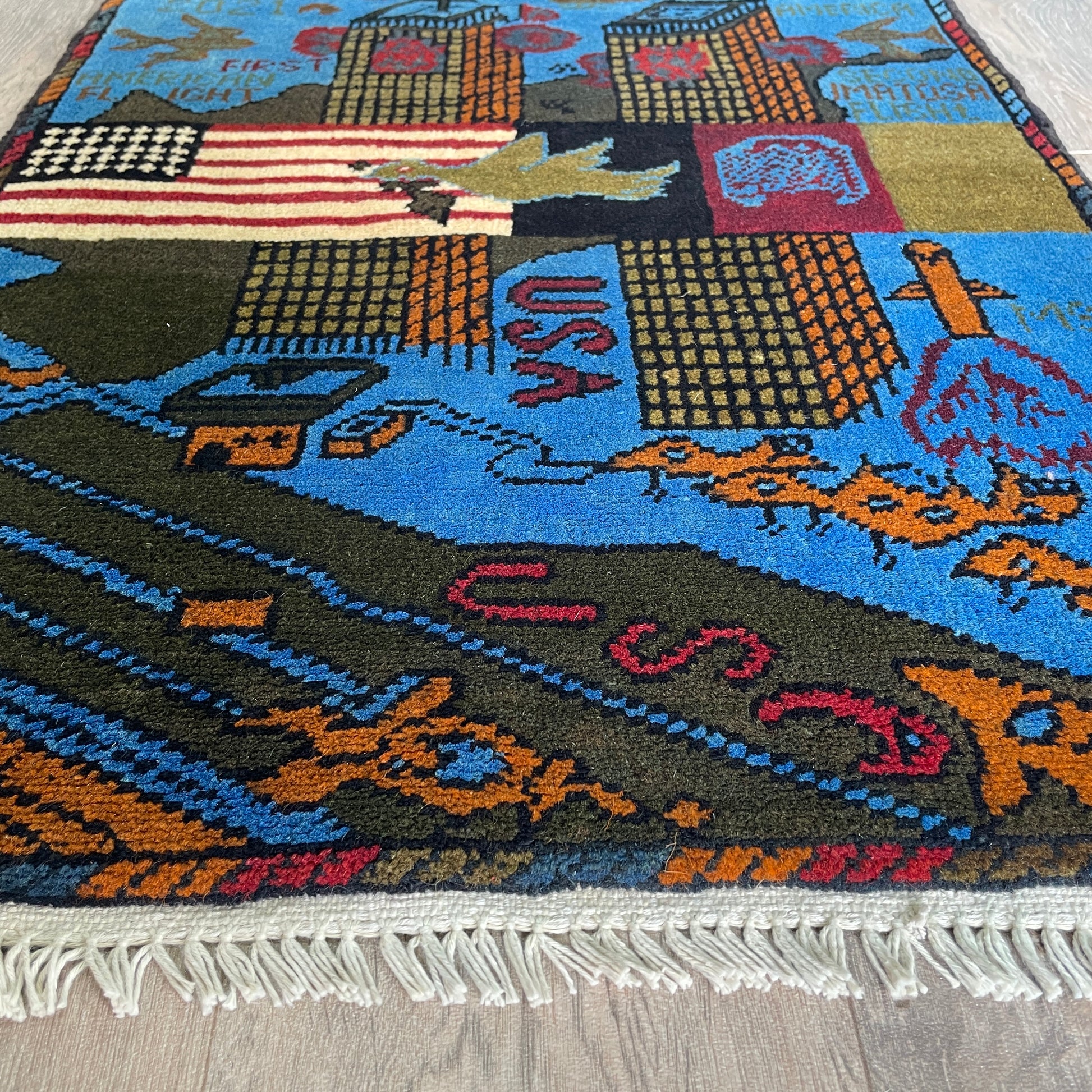 81 x 62 cm | Afghan 9/11 War Rug