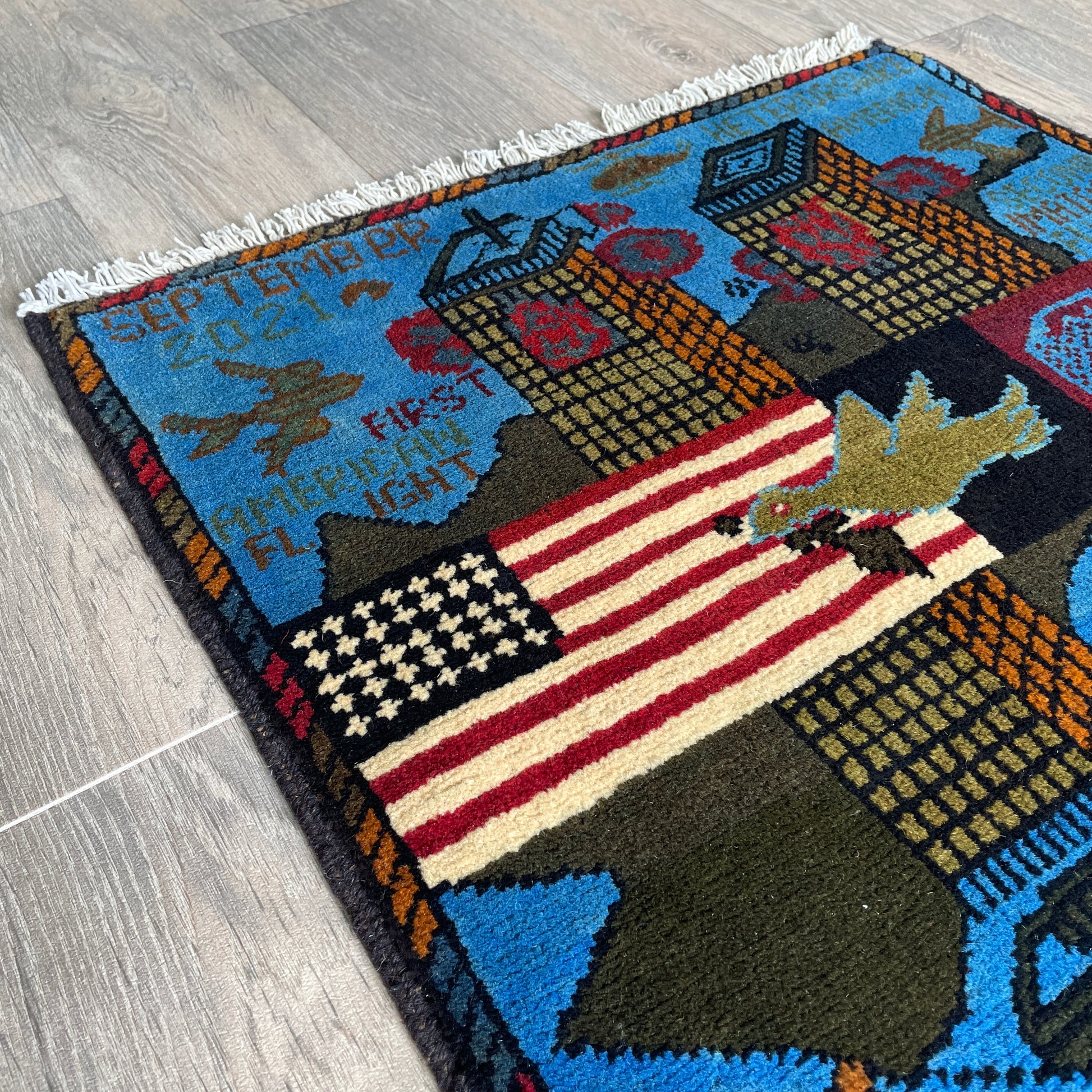 81 x 62 cm | Afghan 9/11 War Rug