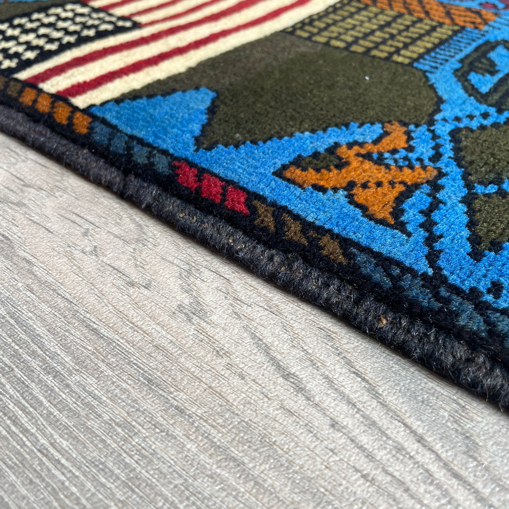 81 x 62 cm | Afghan 9/11 War Rug