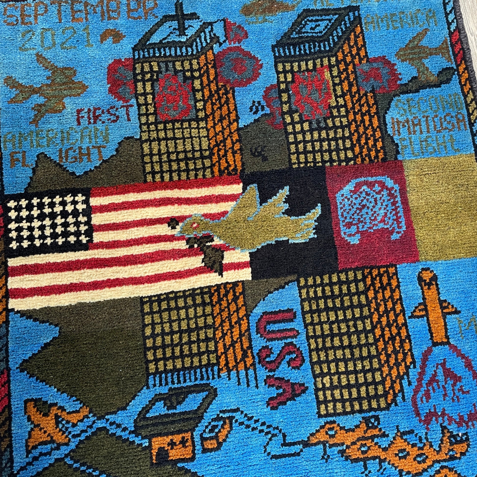 81 x 62 cm | Afghan 9/11 War Rug
