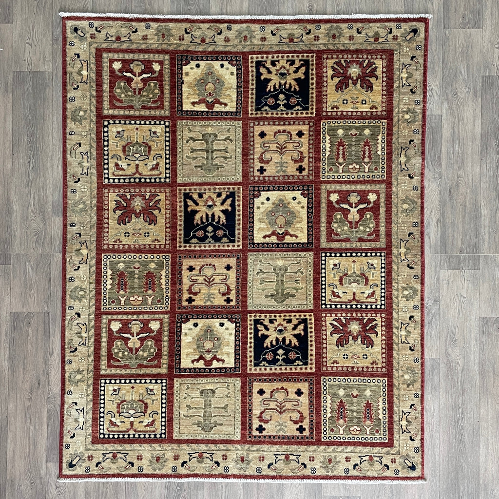 Afghan Ziegler Rug 'Tray of Flowers'