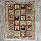 Afghan Ziegler Rug 'Tray of Flowers'