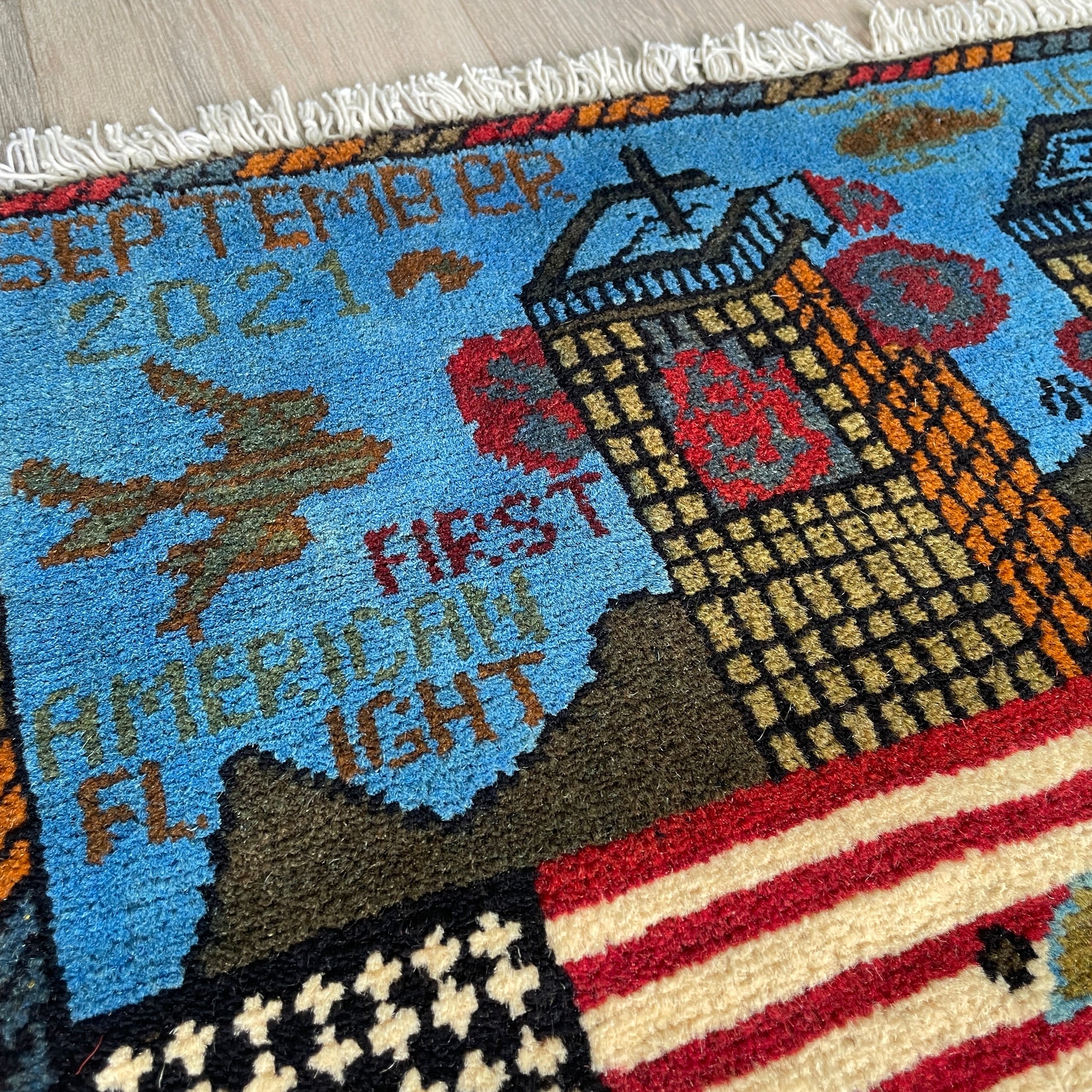 81 x 62 cm | Afghan 9/11 War Rug