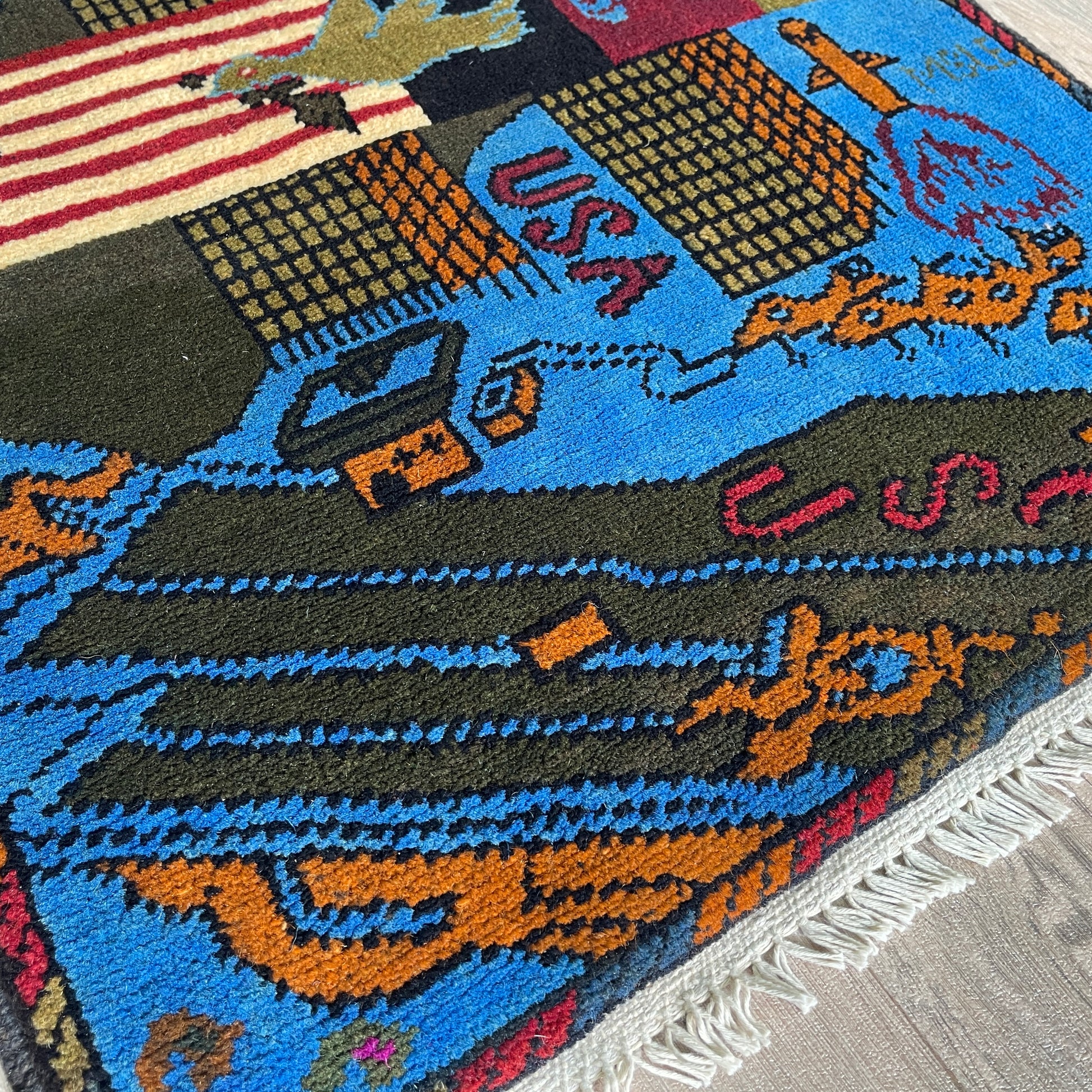 81 x 62 cm | Afghan 9/11 War Rug