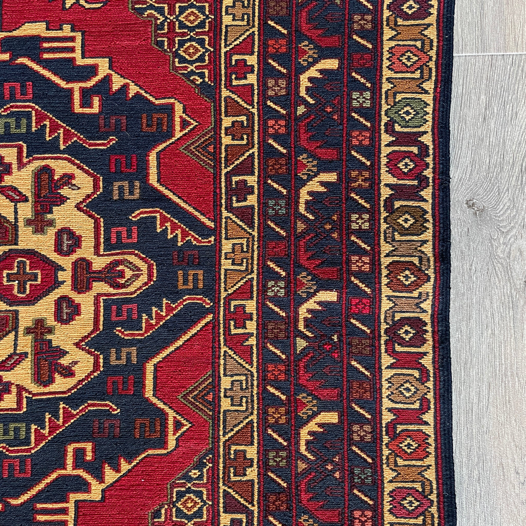 Afghan Fine Maliki Soumak Kilim Rug