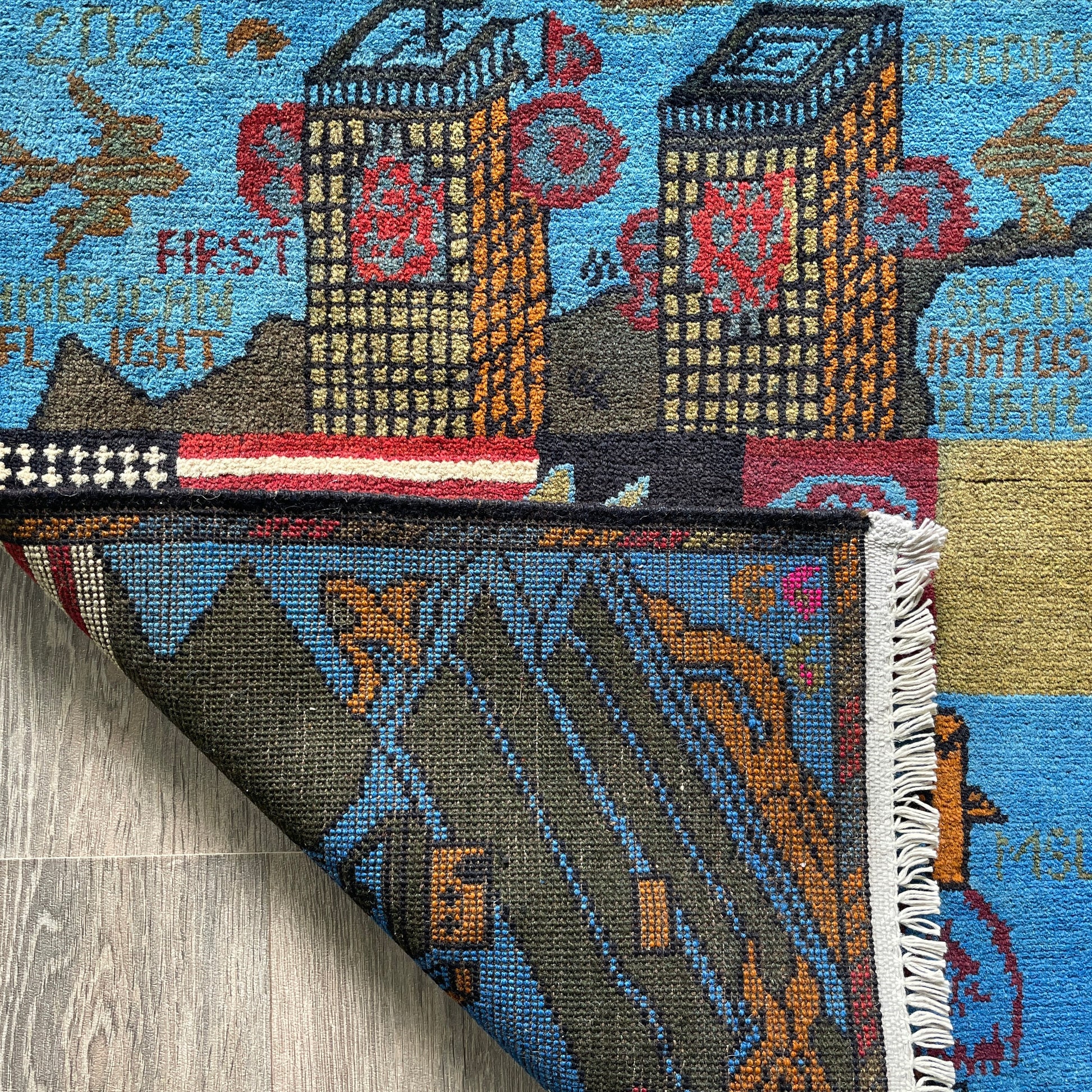 81 x 62 cm | Afghan 9/11 War Rug
