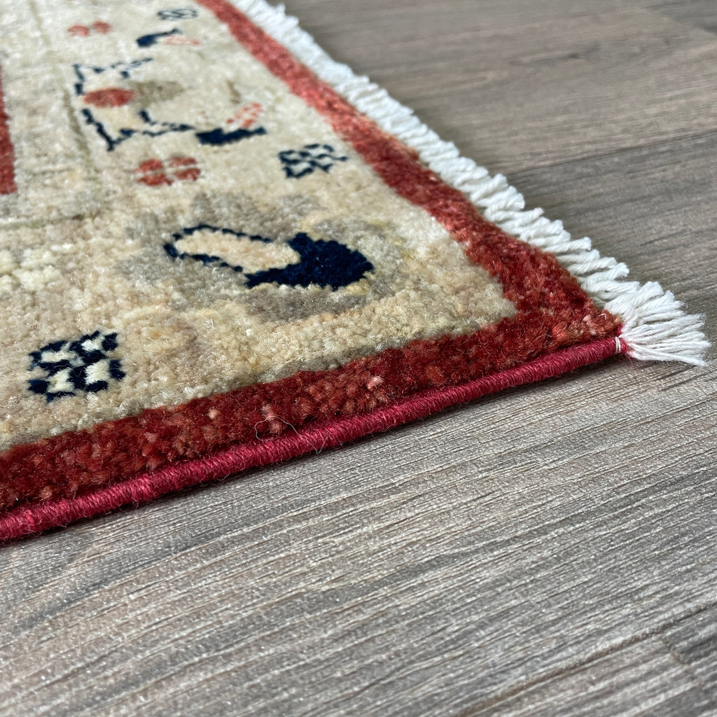 Afghan Ziegler Rug 'Tray of Flowers'
