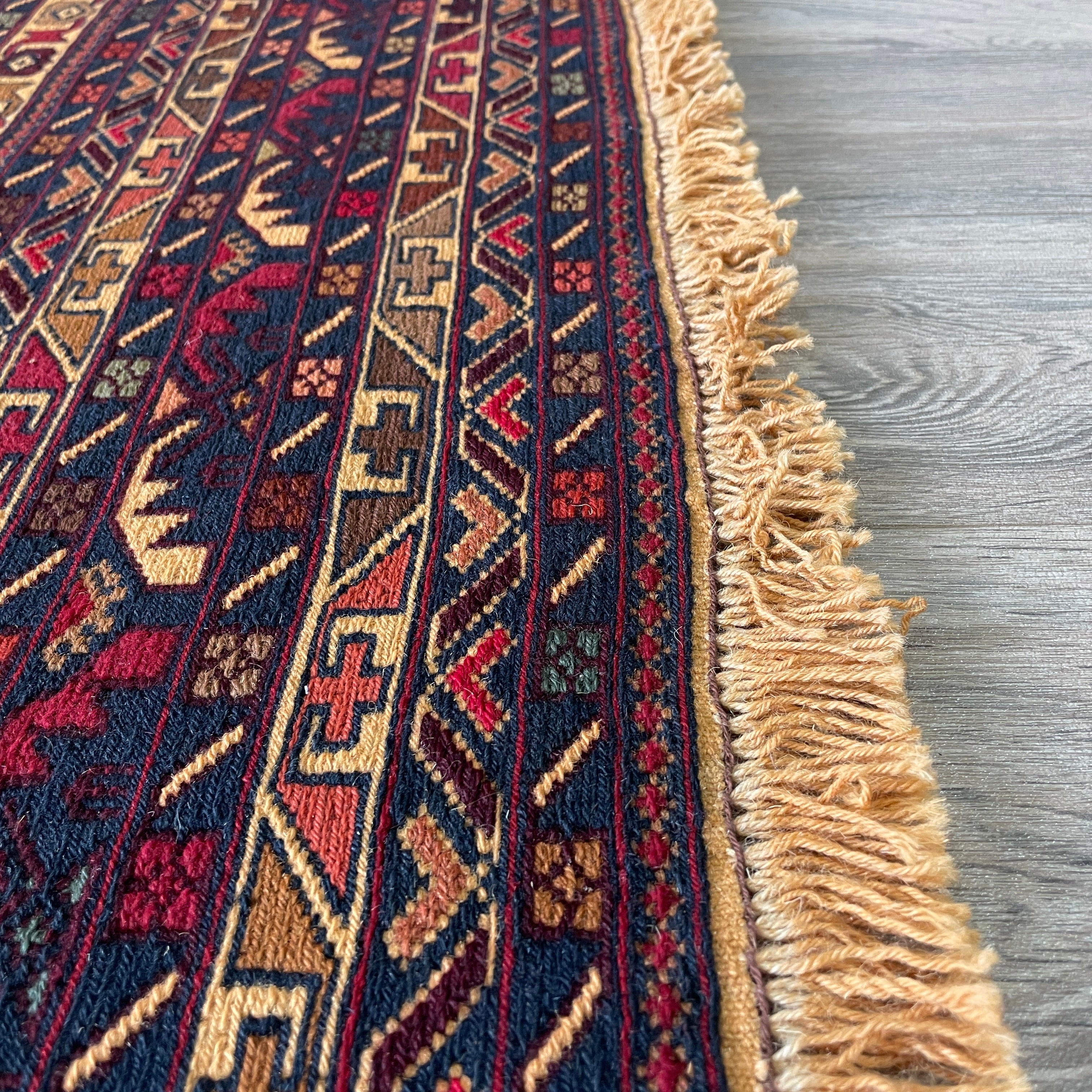 Afghan Fine Maliki Soumak Kilim Rug