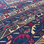 Afghan Fine Maliki Soumak Kilim Rug