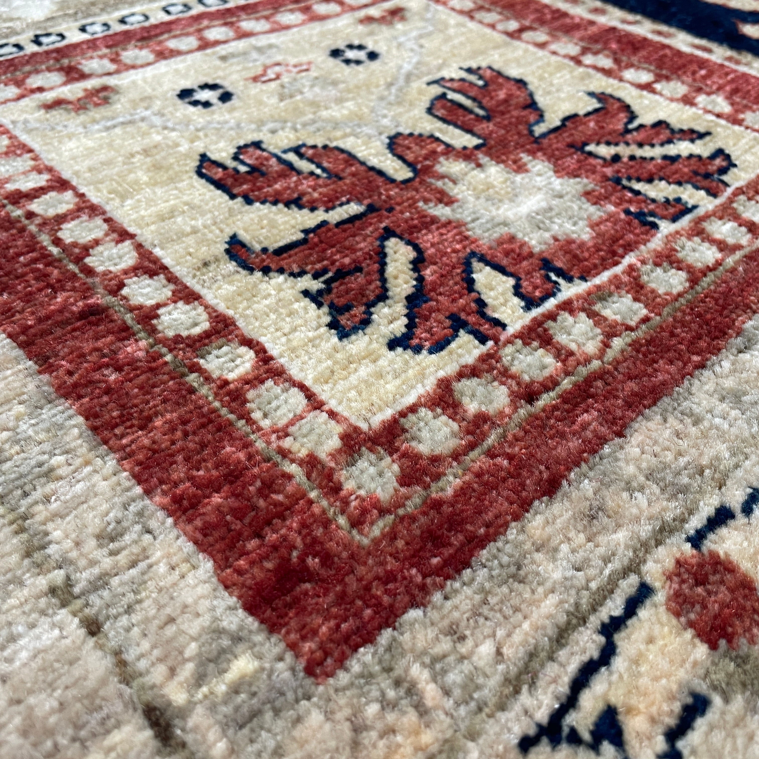 Afghan Ziegler Rug 'Tray of Flowers'