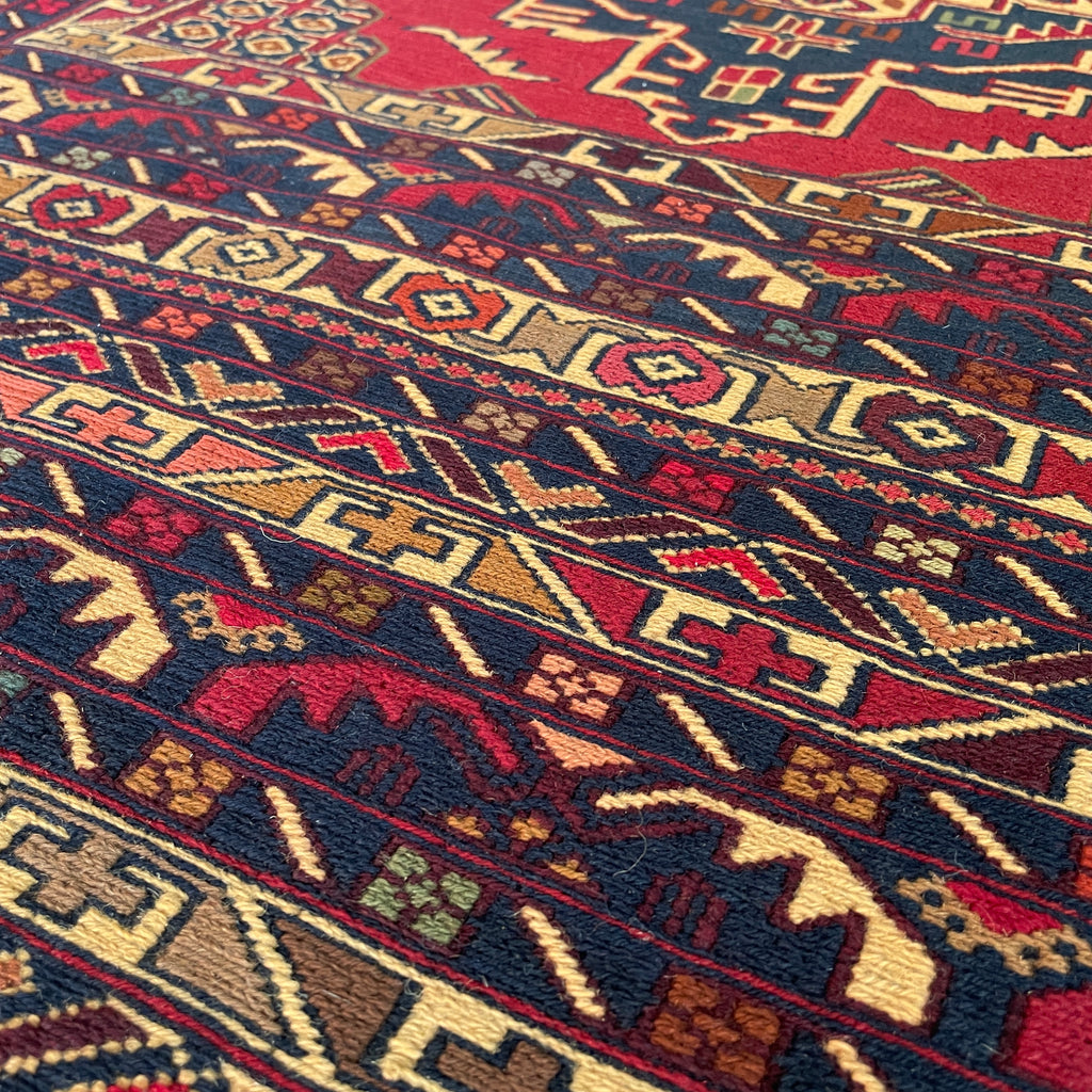 Afghan Fine Maliki Soumak Kilim Rug
