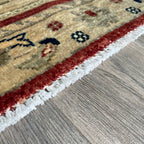 Afghan Ziegler Rug 'Tray of Flowers'