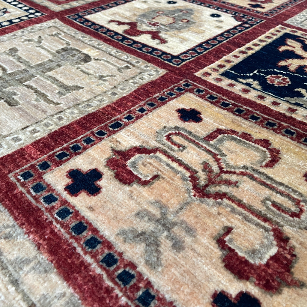 Afghan Ziegler Rug 'Tray of Flowers'
