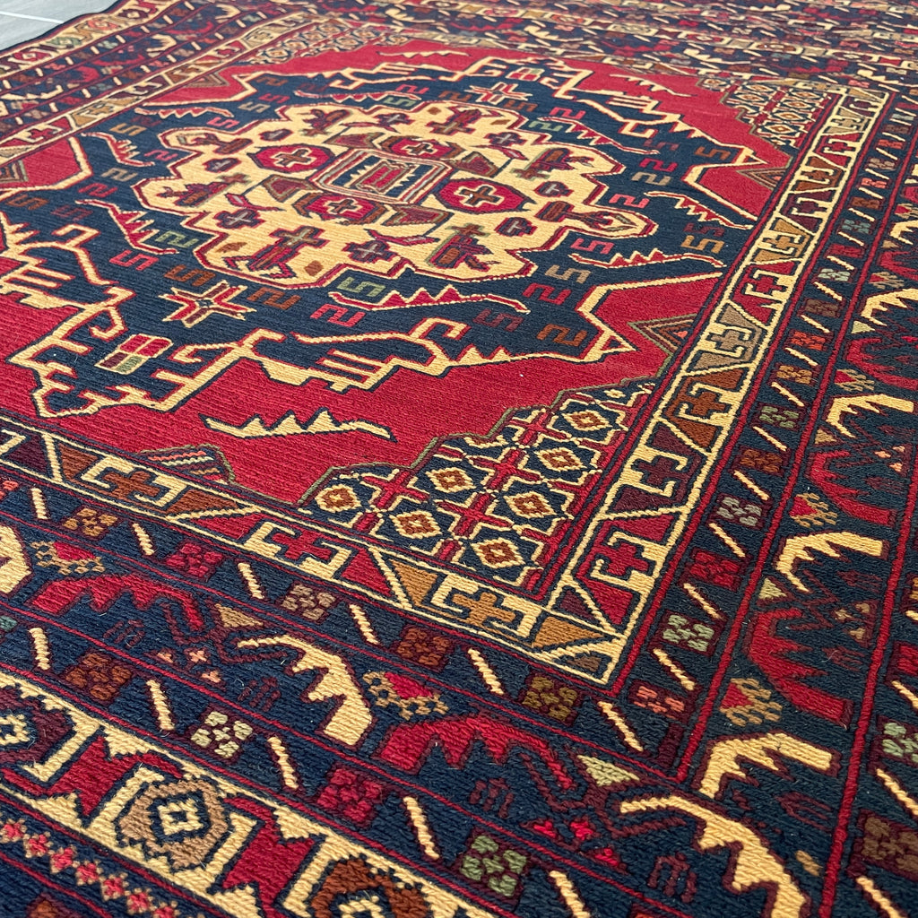 Afghan Fine Maliki Soumak Kilim Rug