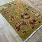 176 x 120 cm | Afghan Fine Gabbeh Rug - Khorasan Rugs