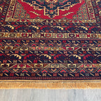 Afghan Fine Maliki Soumak Kilim Rug