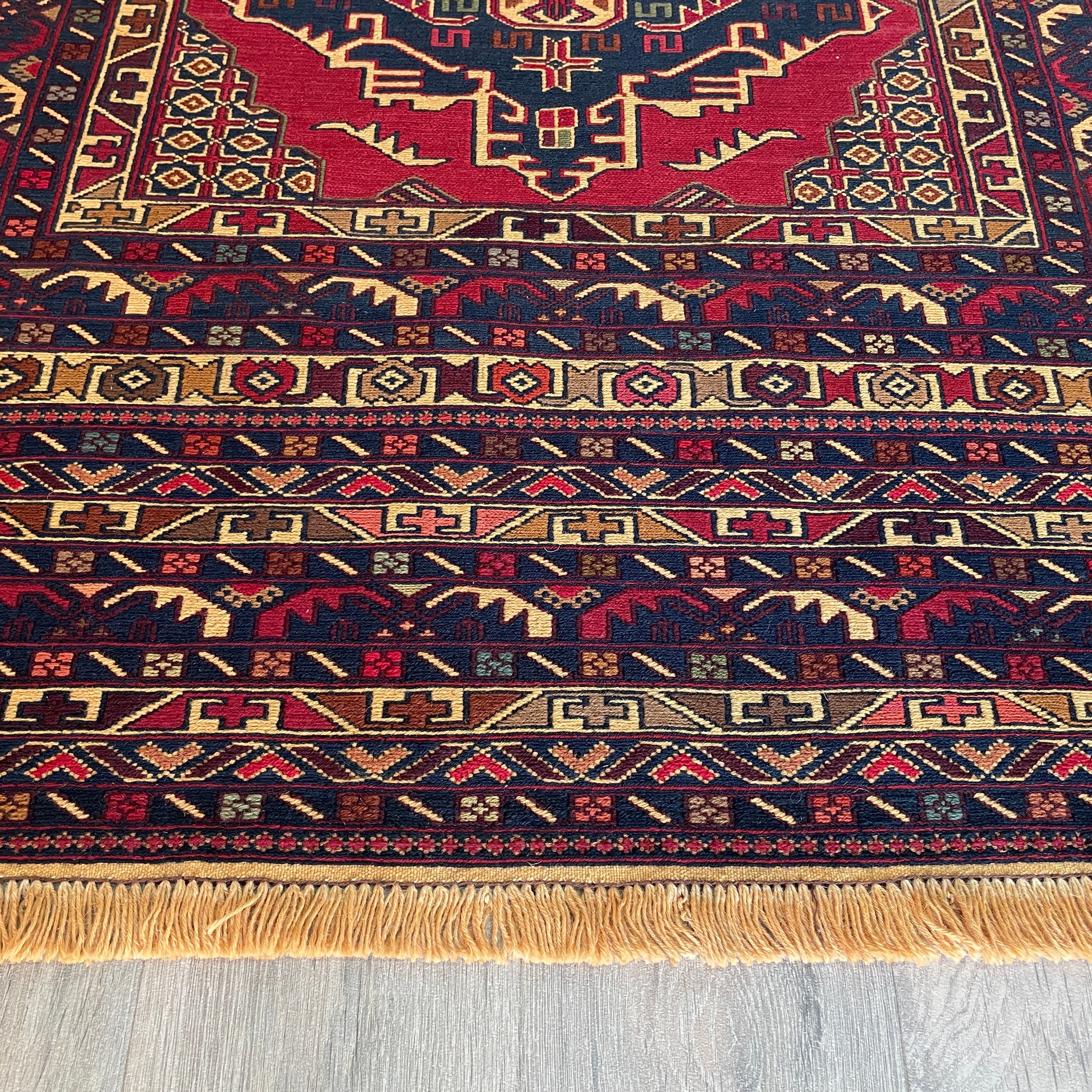 Afghan Fine Maliki Soumak Kilim Rug