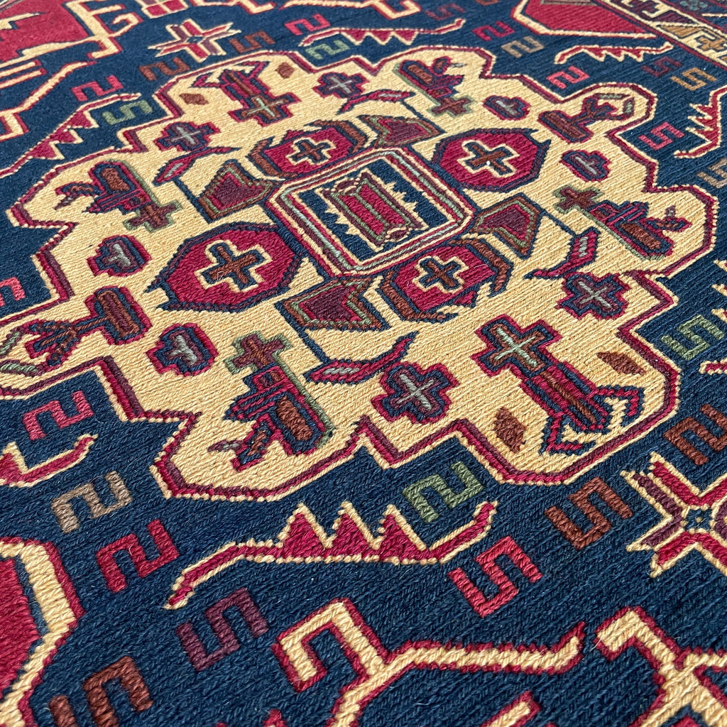 Afghan Fine Maliki Soumak Kilim Rug
