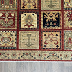 Afghan Ziegler Rug 'Tray of Flowers'