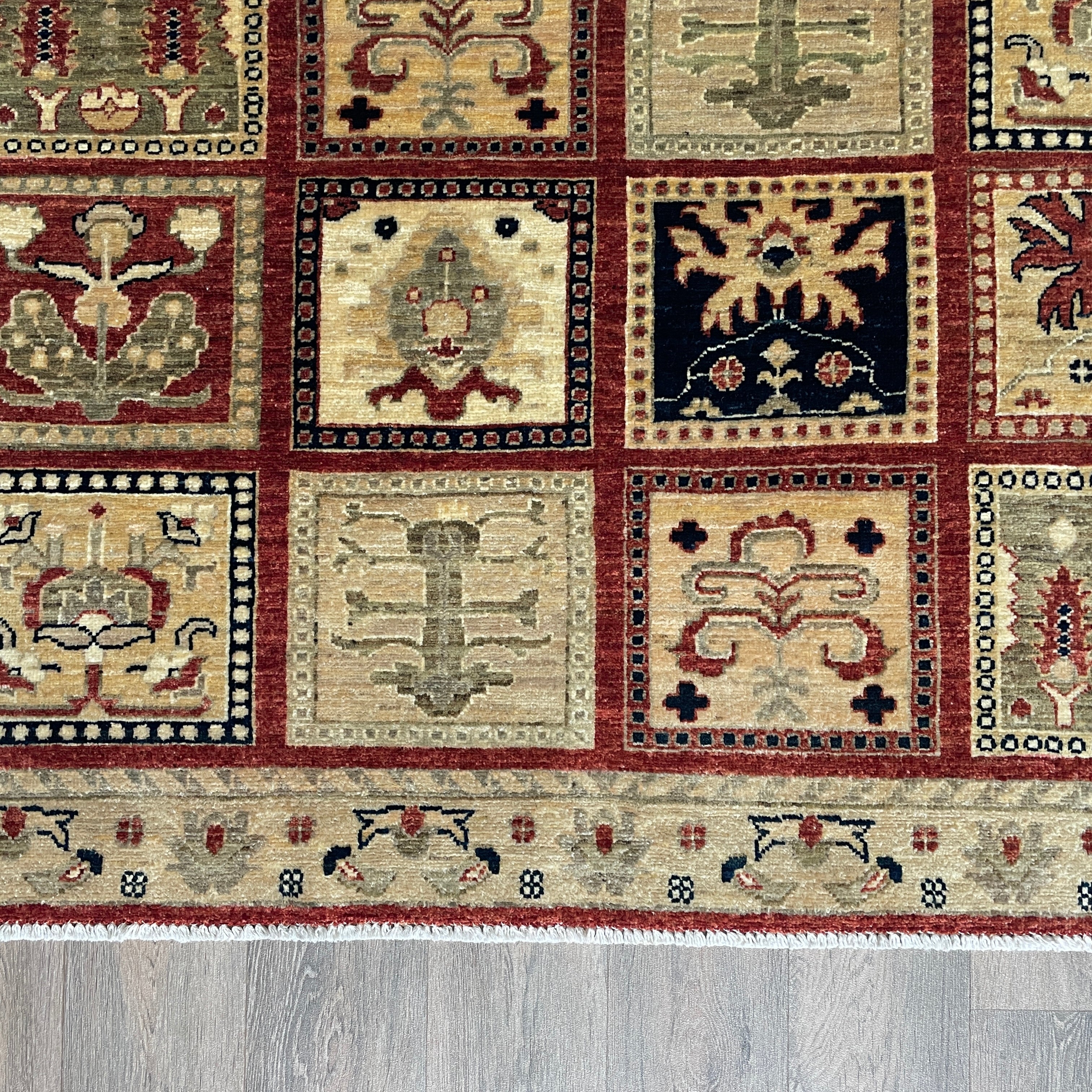 Afghan Ziegler Rug 'Tray of Flowers'