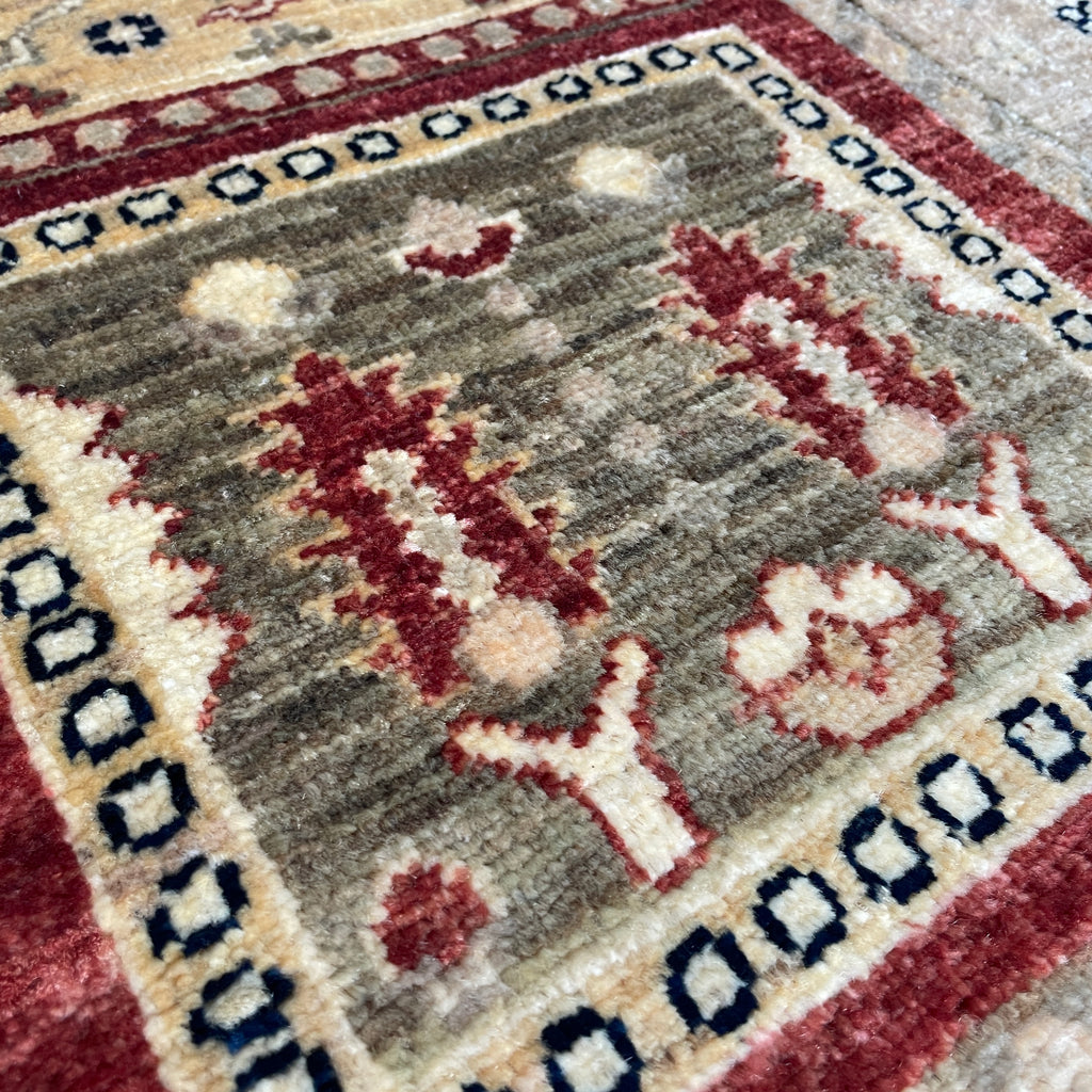 Afghan Ziegler Rug 'Tray of Flowers'
