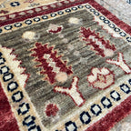 Afghan Ziegler Rug 'Tray of Flowers'
