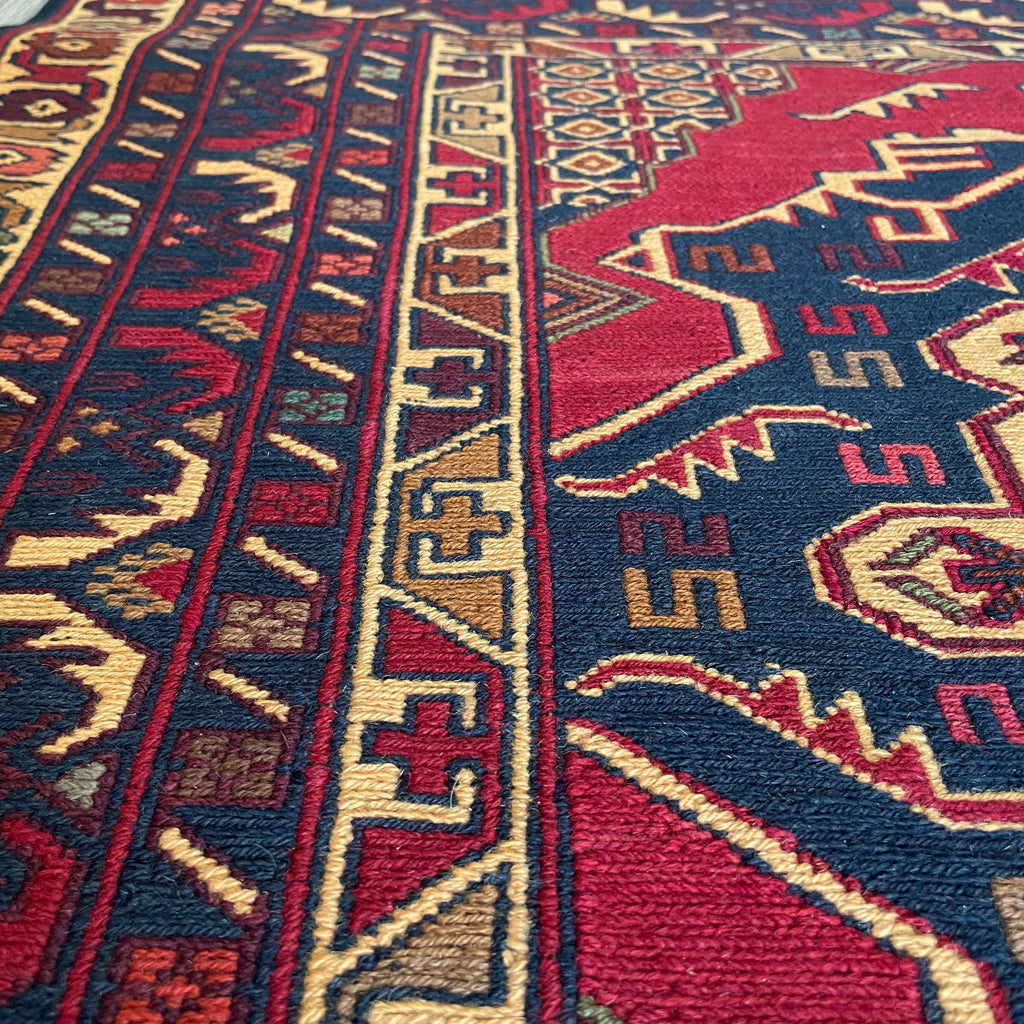 Afghan Fine Maliki Soumak Kilim Rug
