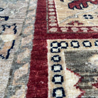 Afghan Ziegler Rug 'Tray of Flowers'