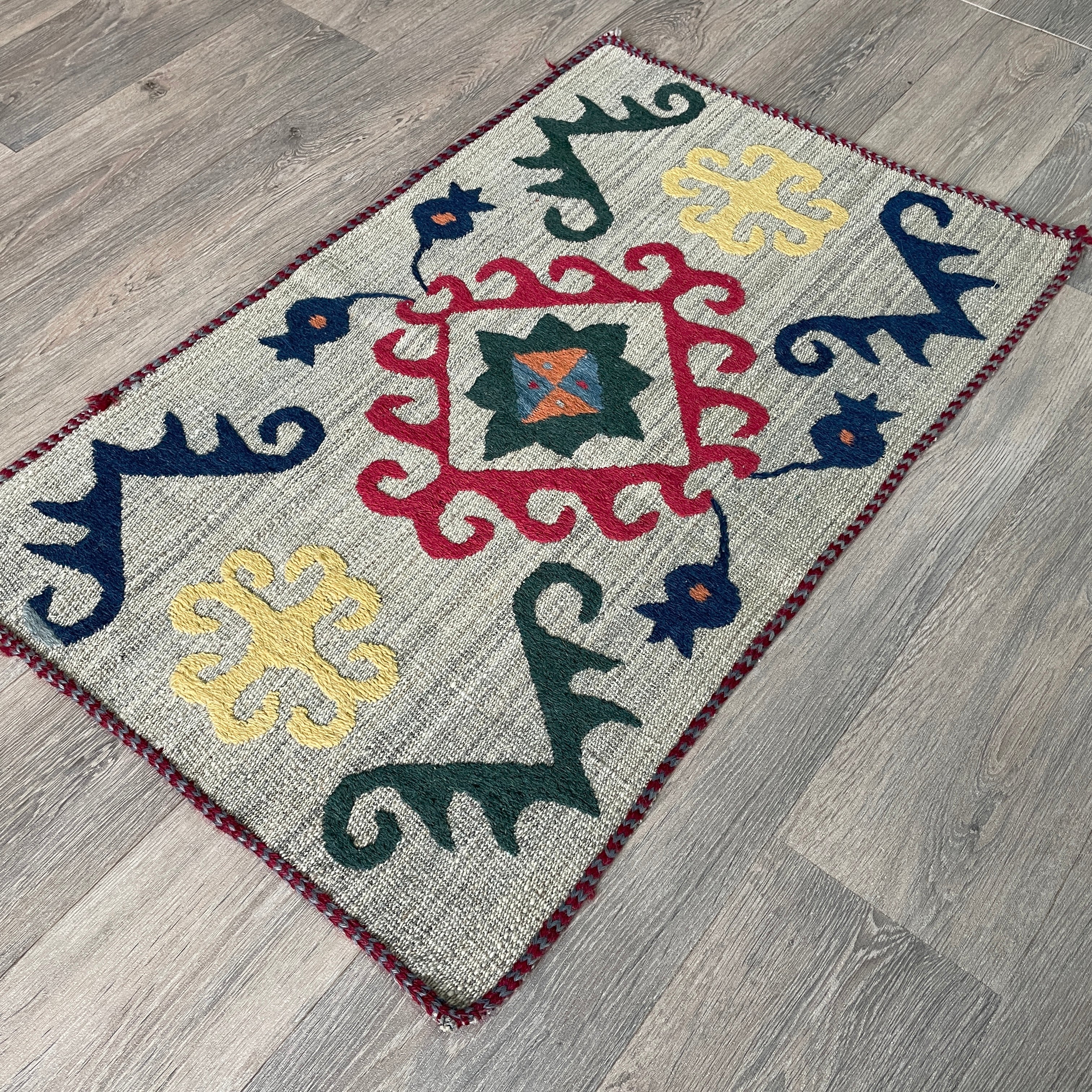 Uzbek Suzani Table Throw