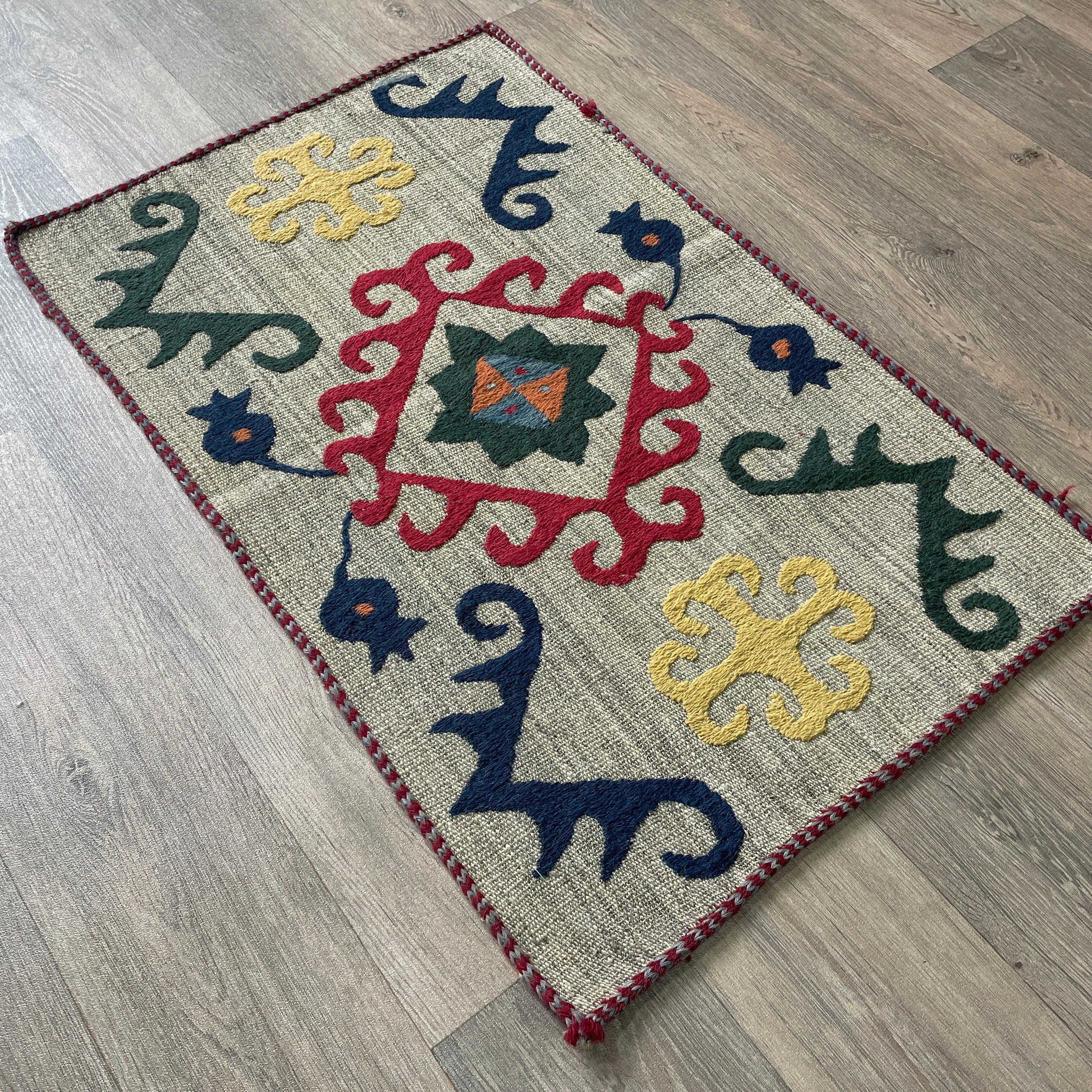 Uzbek Suzani Table Throw