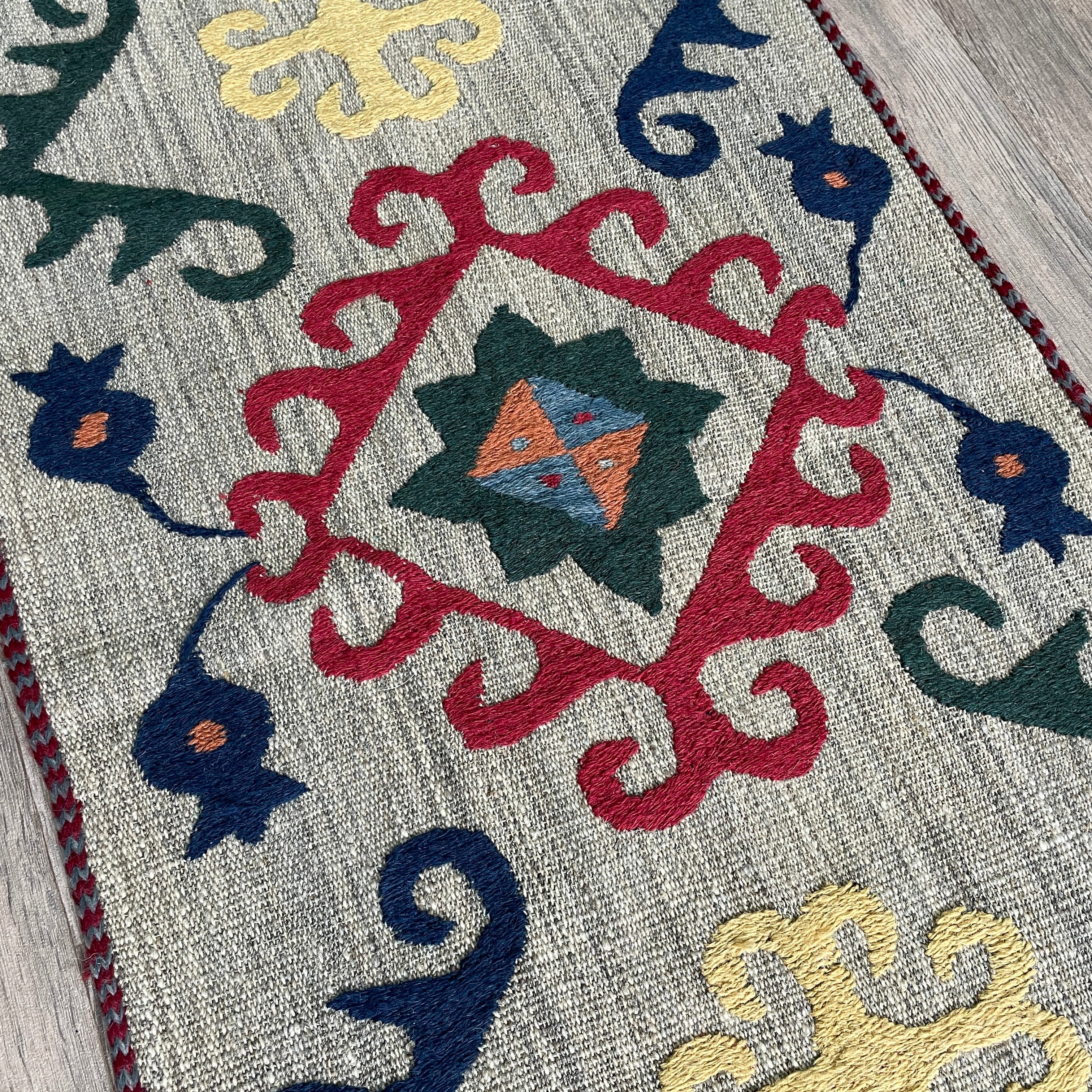 Uzbek Suzani Table Throw