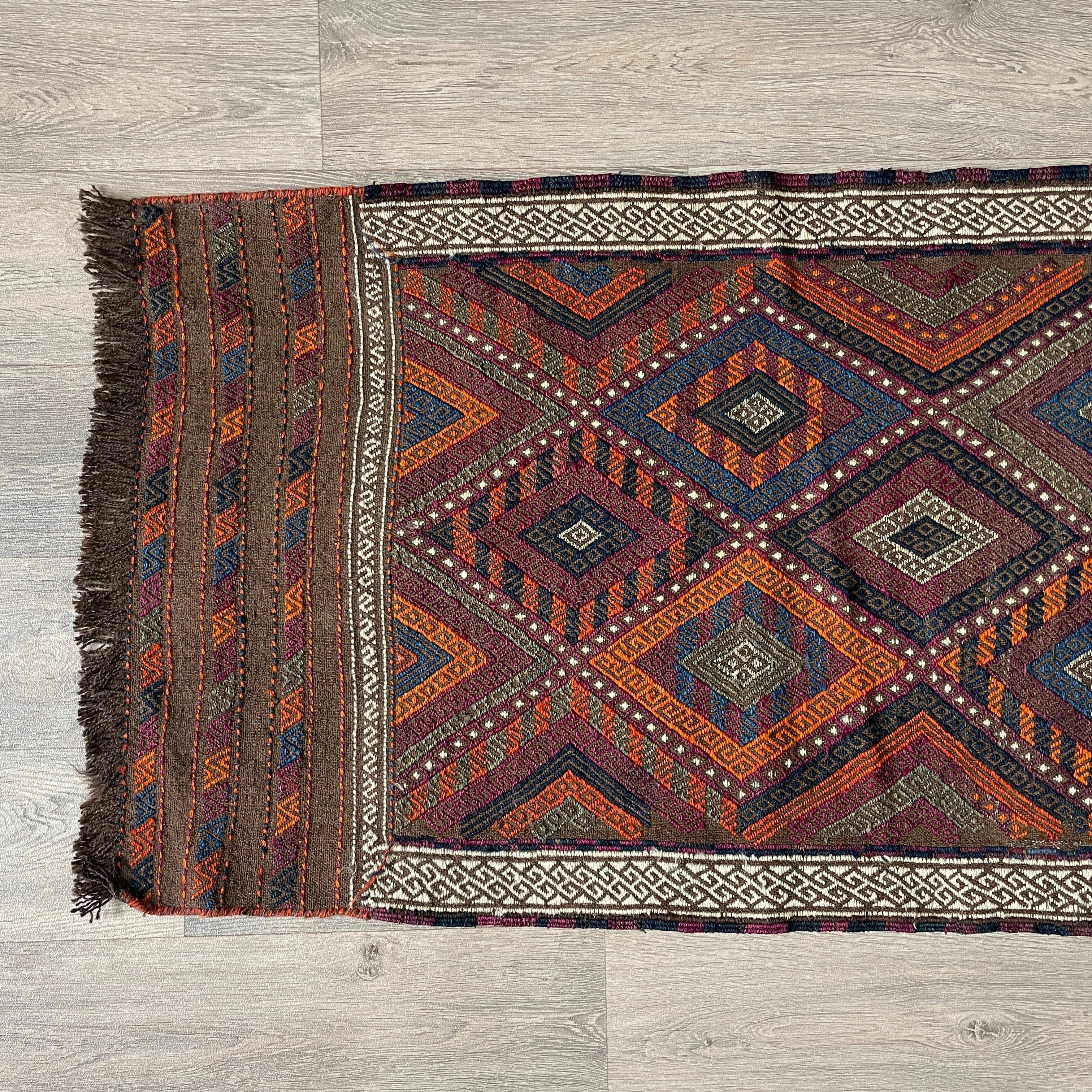 Afghan Soumak Kilim Runner (Old 1980)