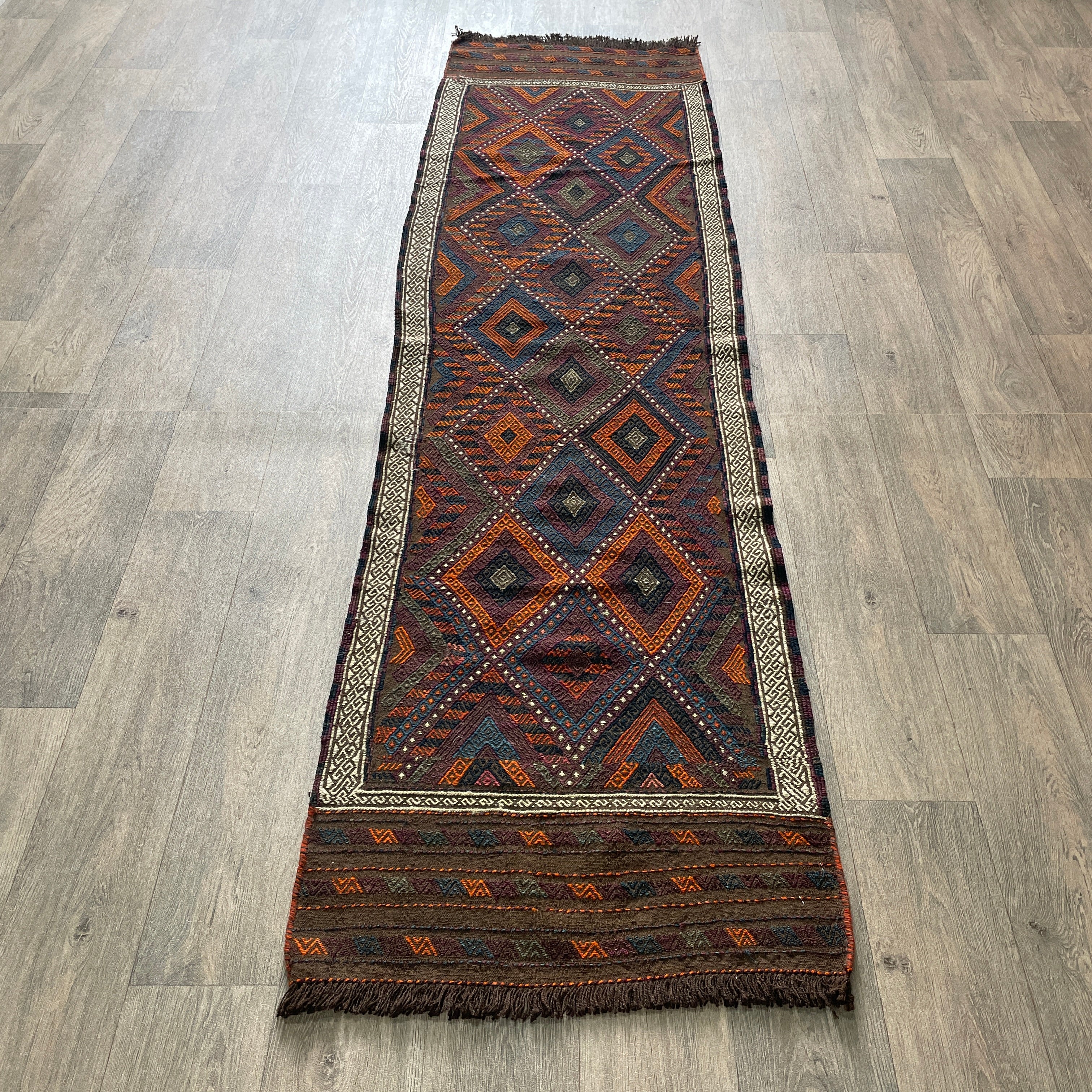 Afghan Soumak Kilim Runner (Old 1980)