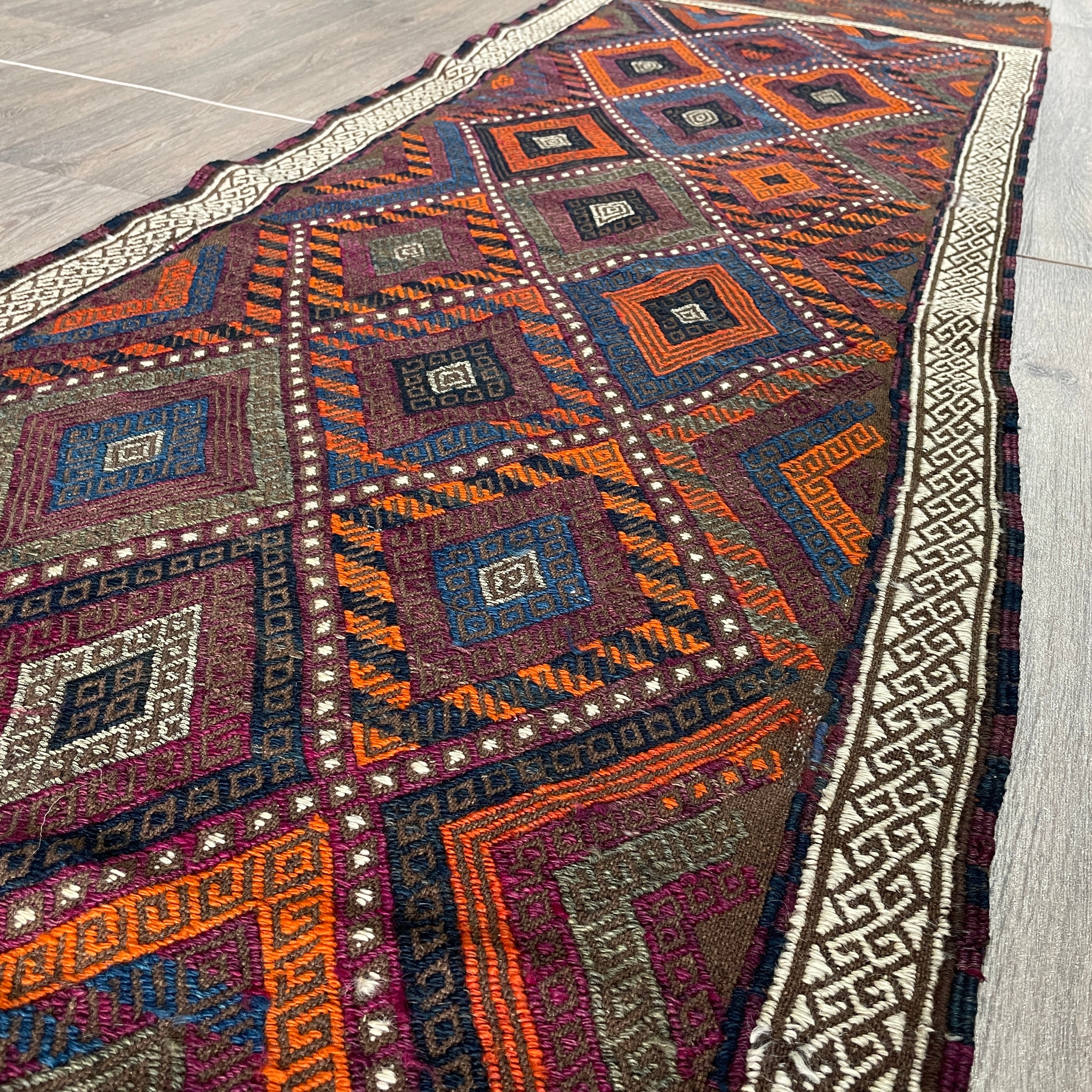Afghan Soumak Kilim Runner (Old 1980)