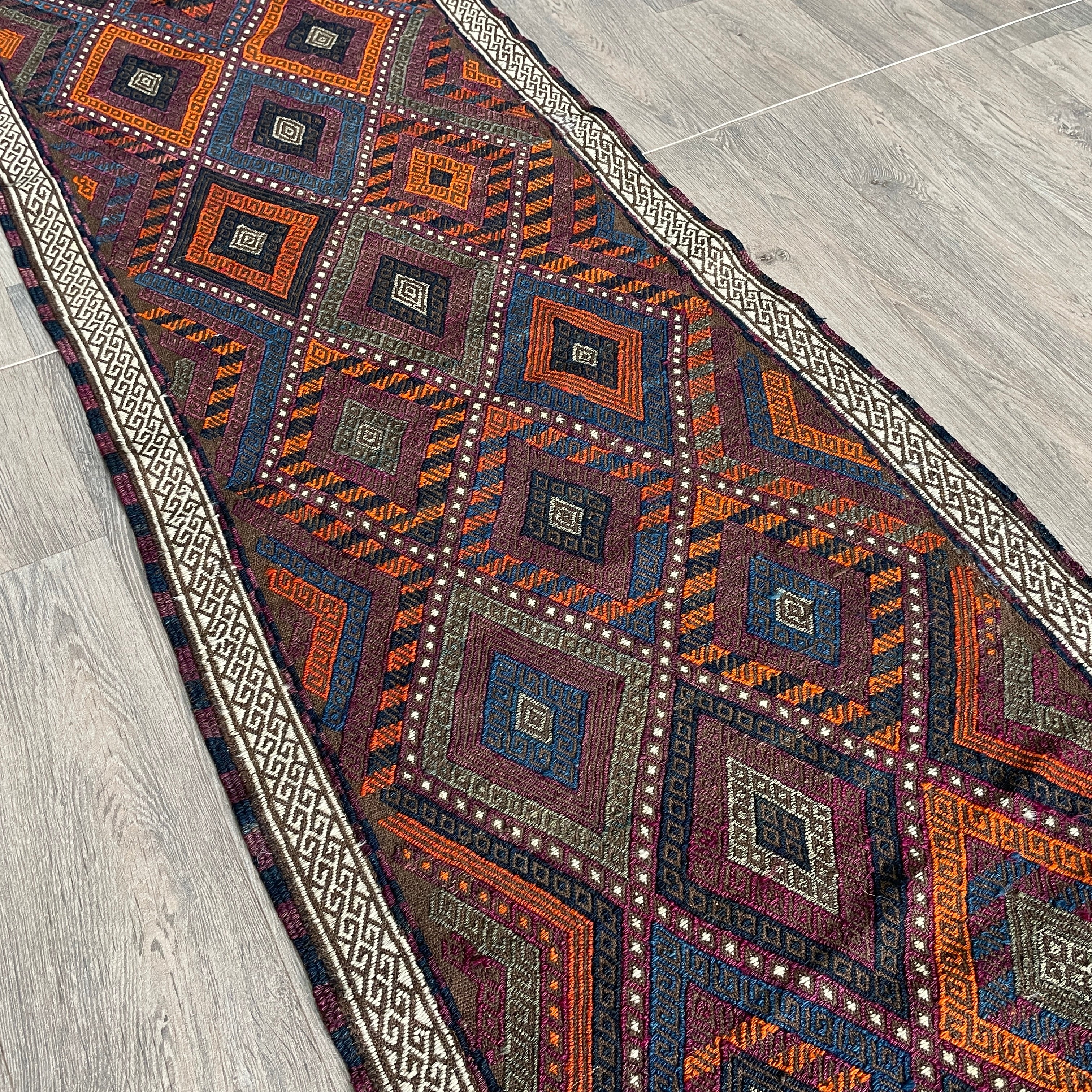 Afghan Soumak Kilim Runner (Old 1980)