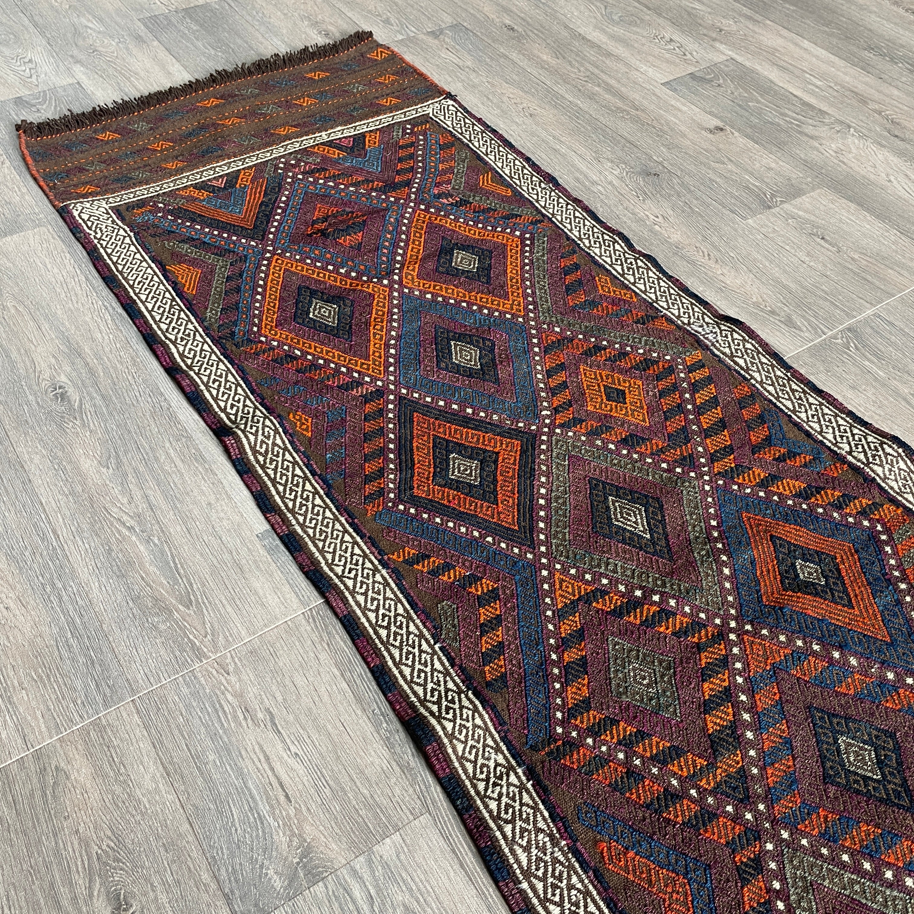 Afghan Soumak Kilim Runner (Old 1980)