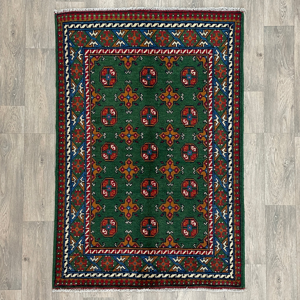 Afghan Aqcha Rug 'Mawri Gul'