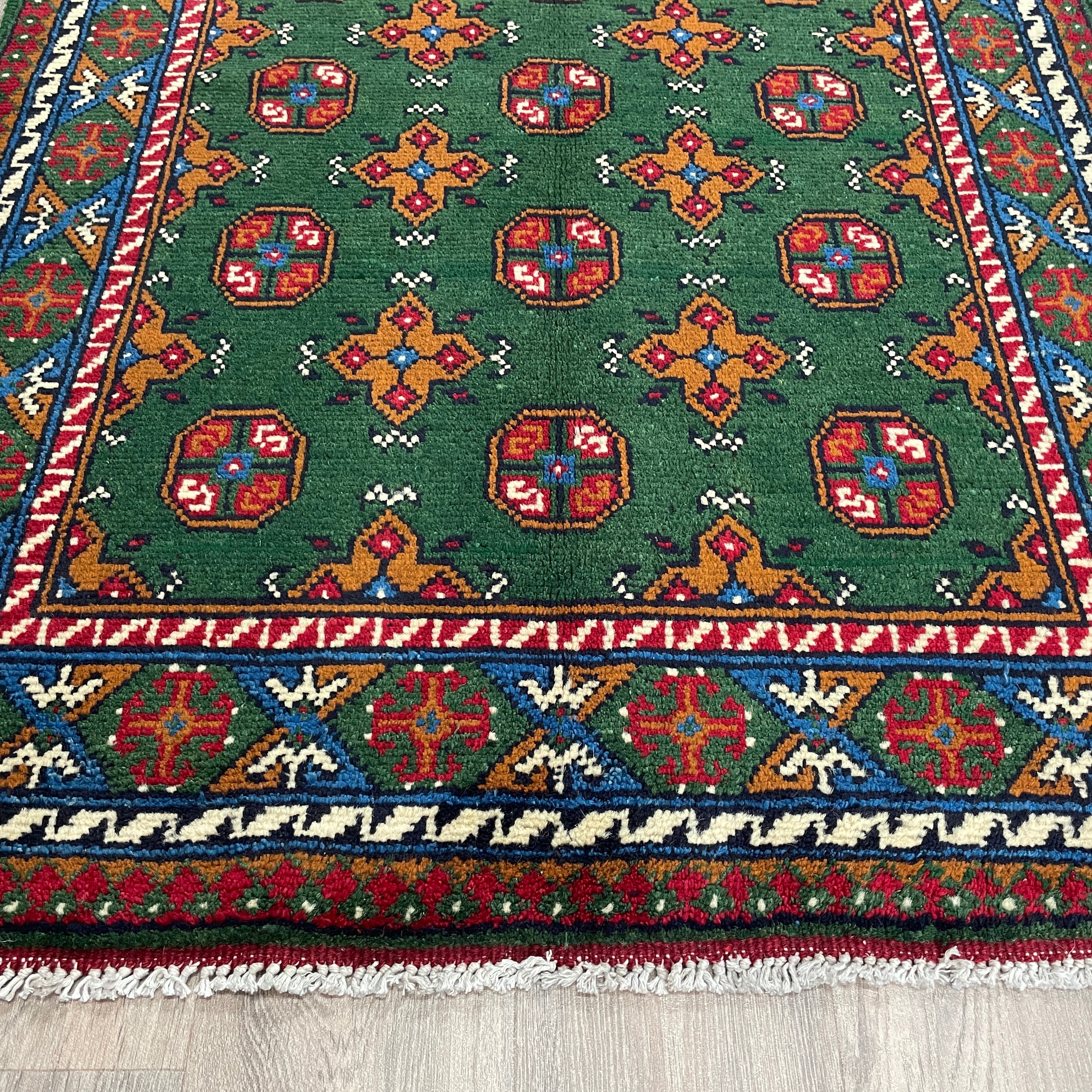 Afghan Aqcha Rug 'Mawri Gul'