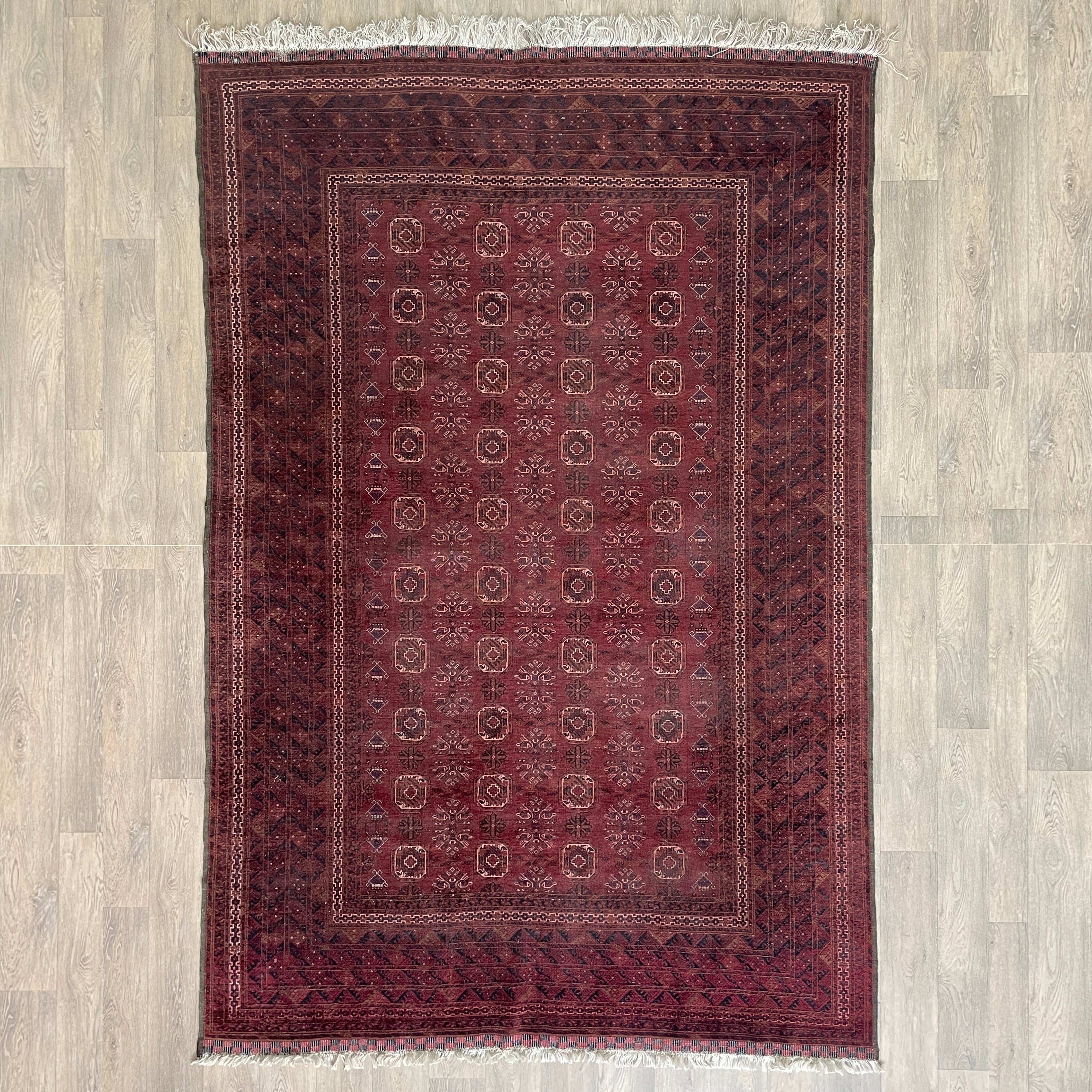 Old Afghan Kunduz Rug c. 1980
