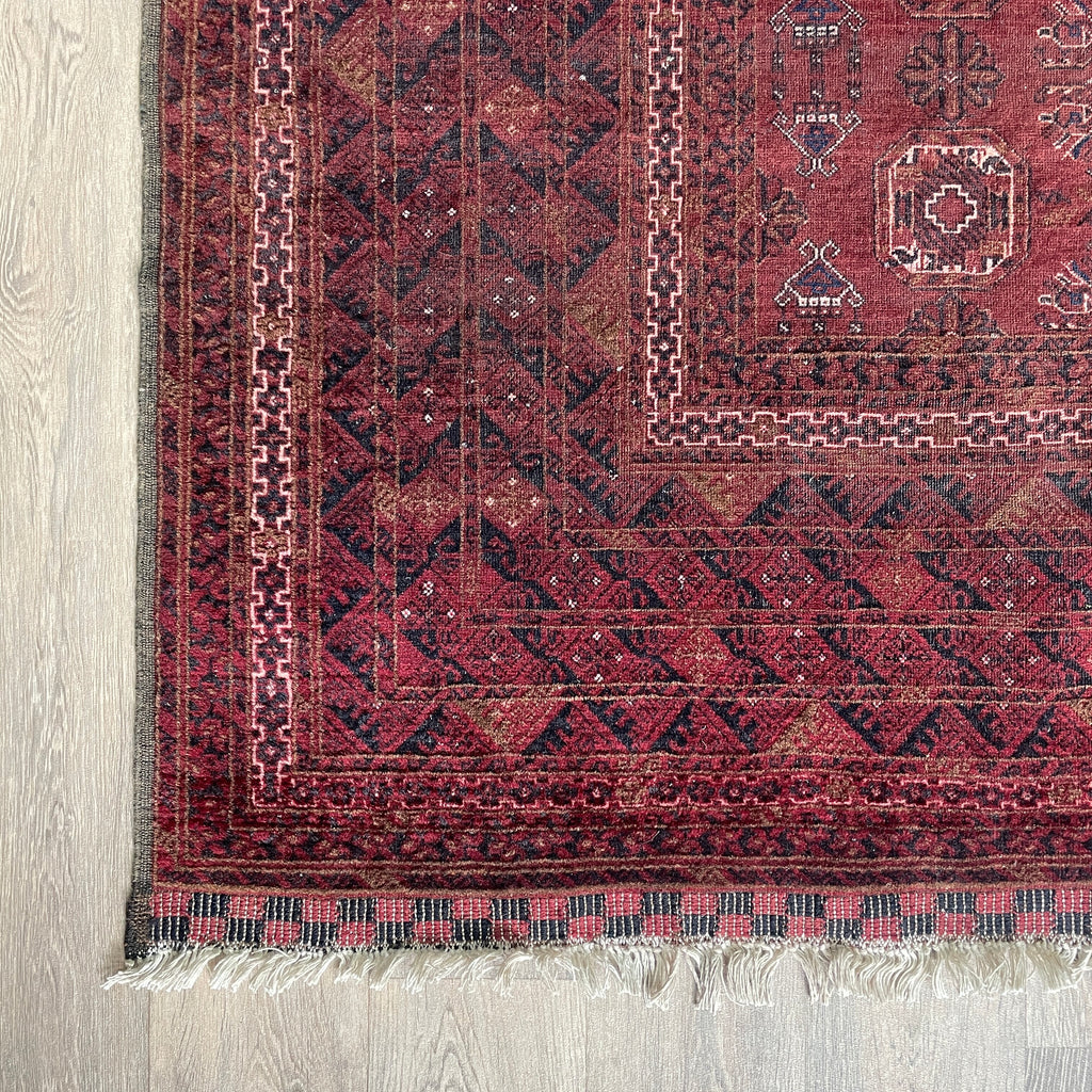 Old Afghan Kunduz Rug c. 1980