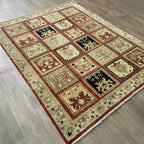 Afghan Ziegler Rug 'Tray of Flowers'