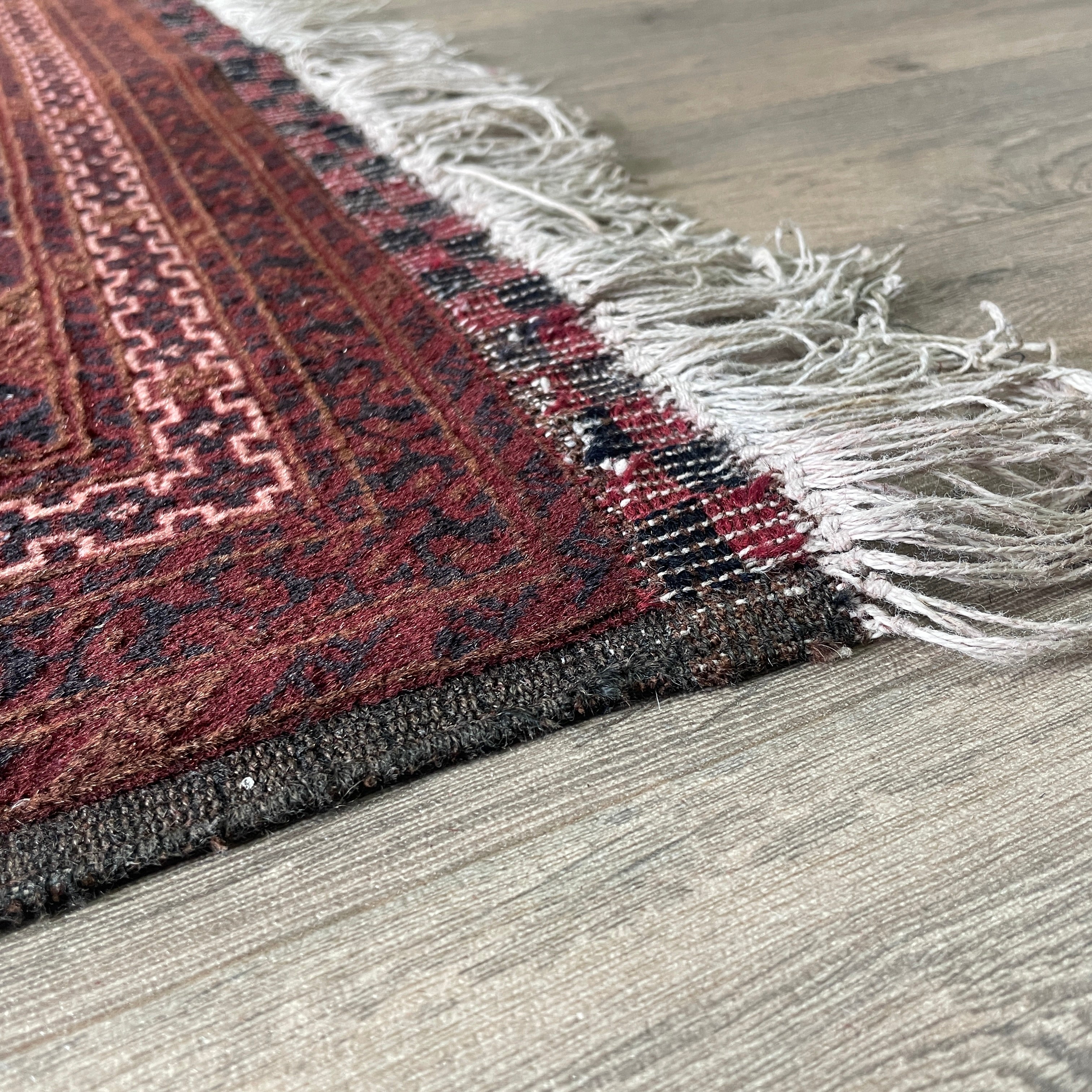 Old Afghan Kunduz Rug c. 1980