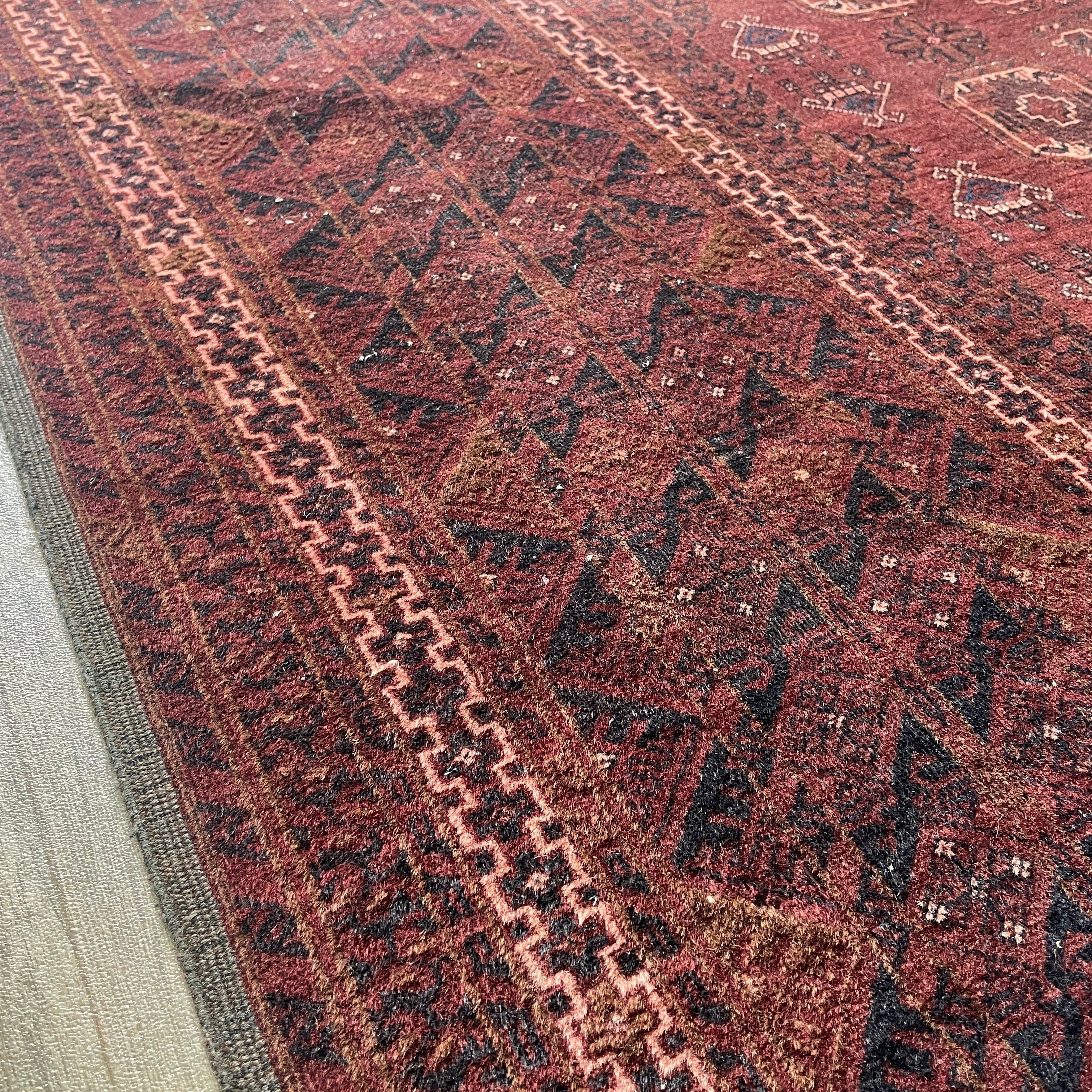 Old Afghan Kunduz Rug c. 1980
