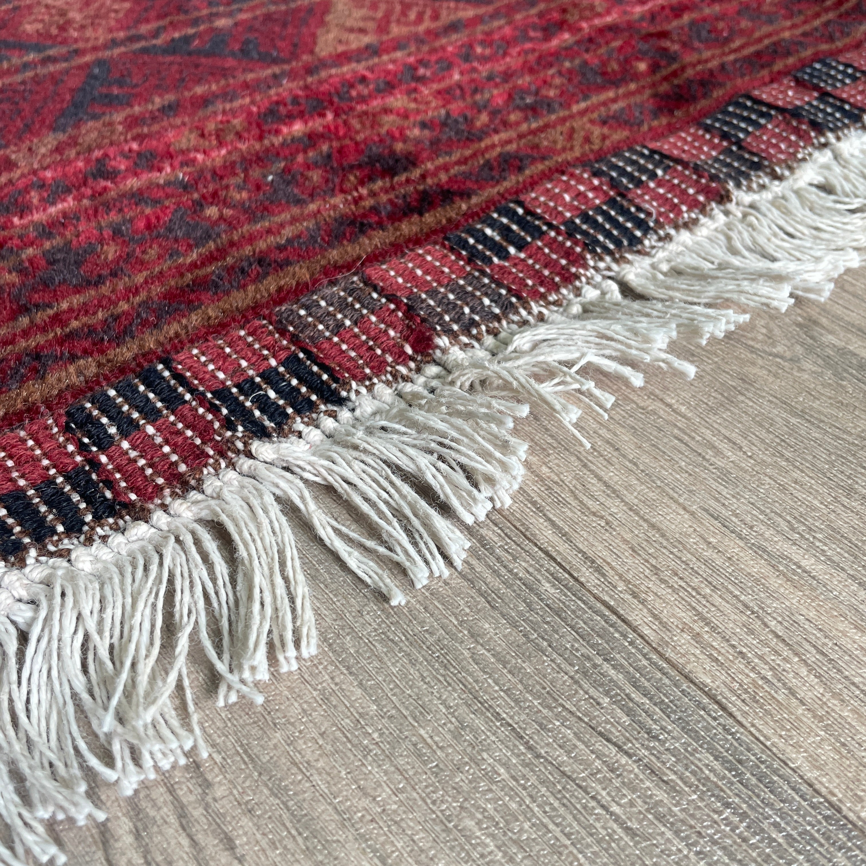 Old Afghan Kunduz Rug c. 1980
