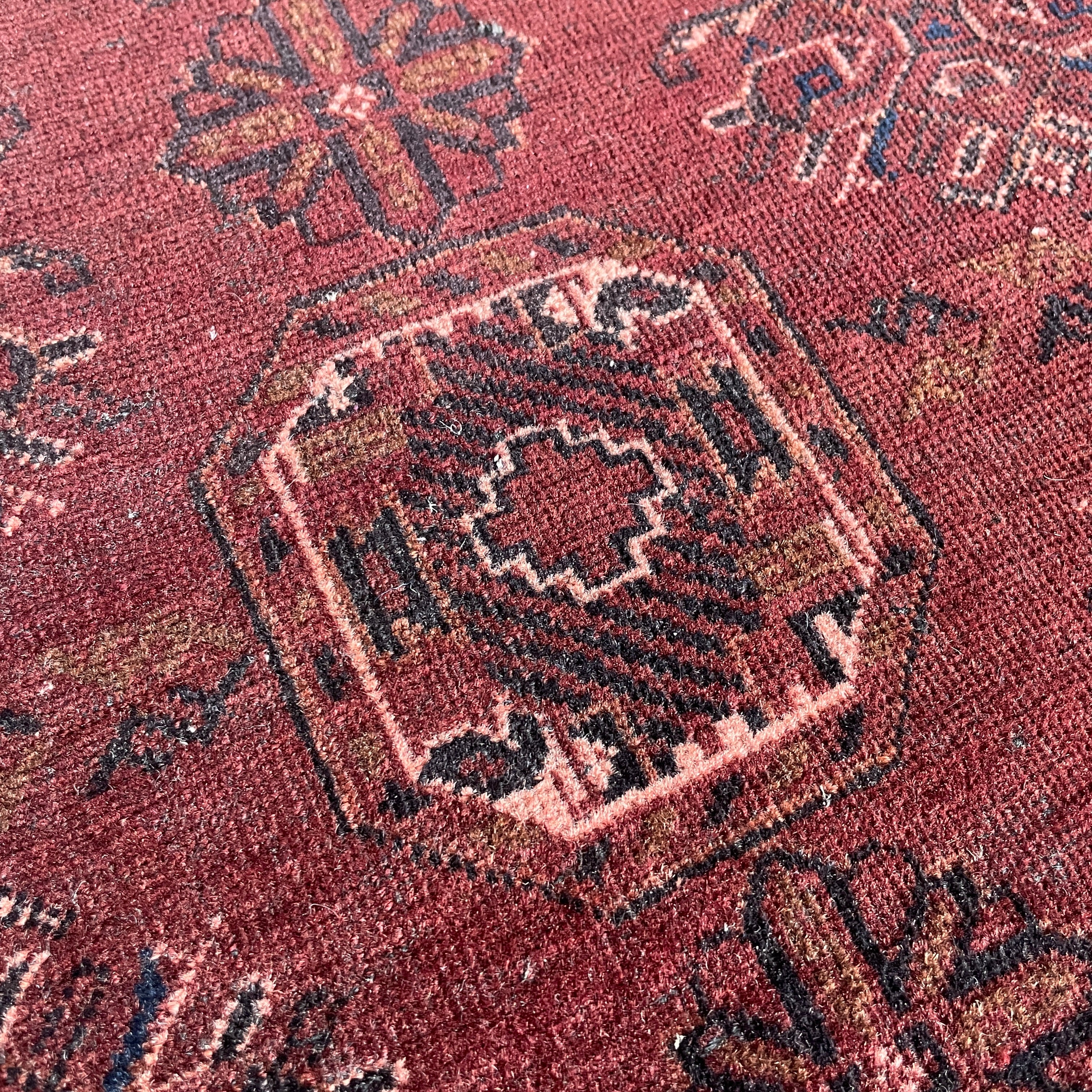 Old Afghan Kunduz Rug c. 1980