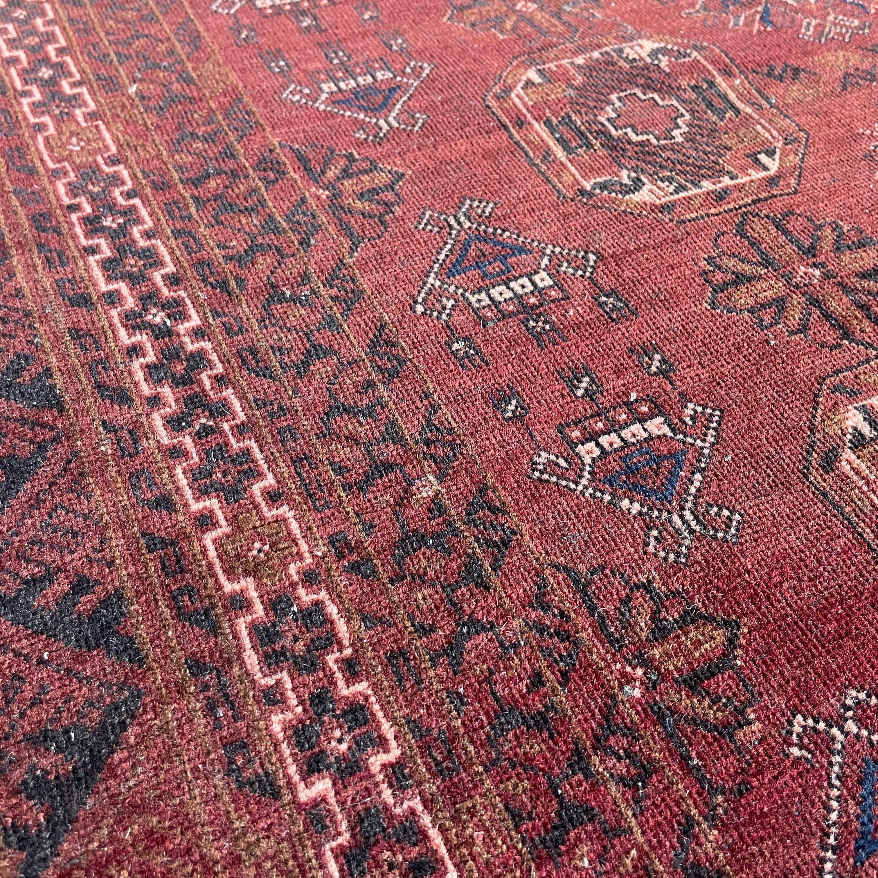 Old Afghan Kunduz Rug c. 1980