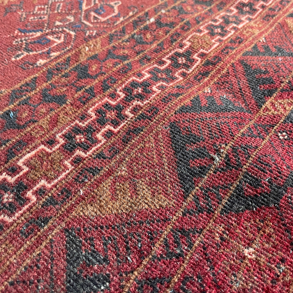 Old Afghan Kunduz Rug c. 1980