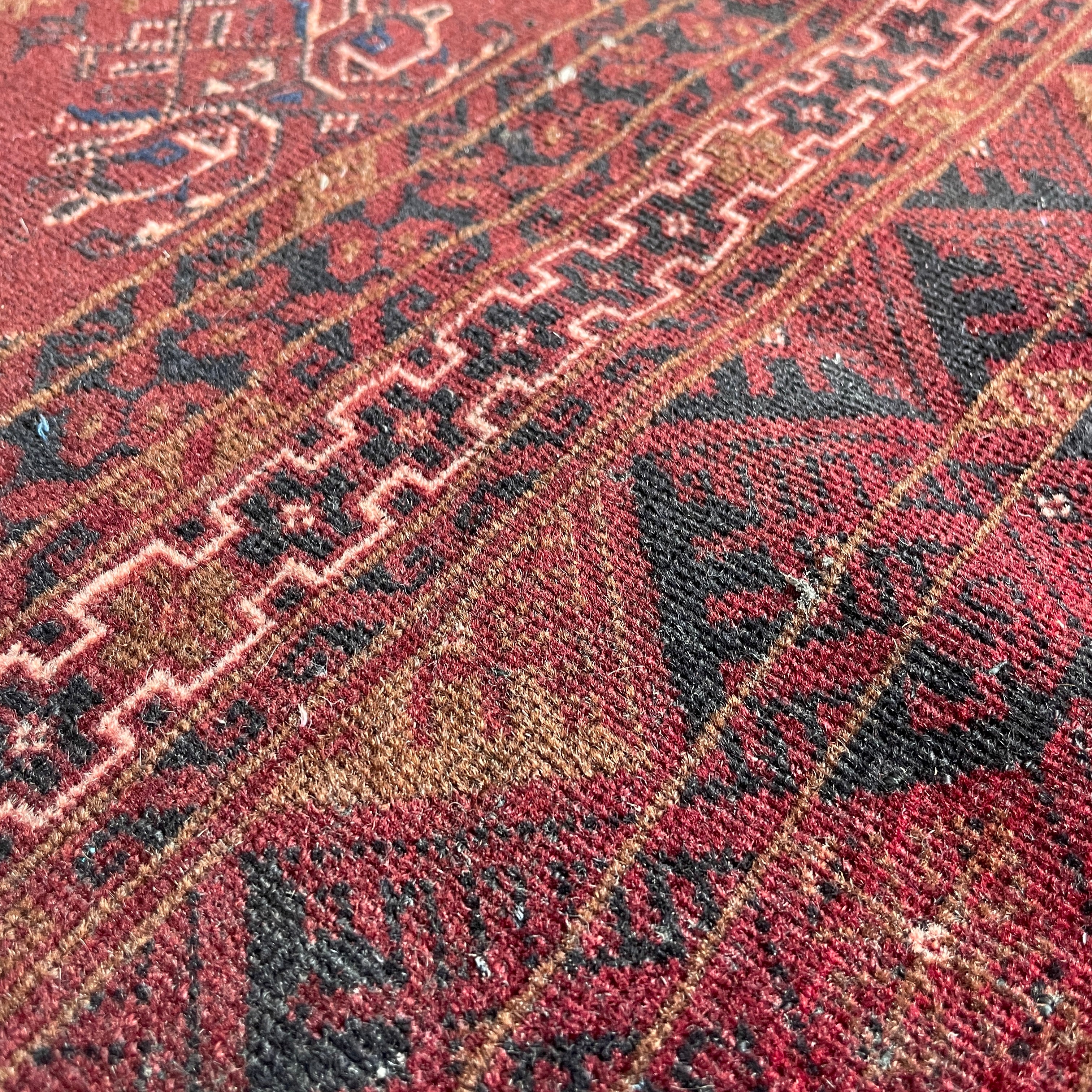 Old Afghan Kunduz Rug c. 1980