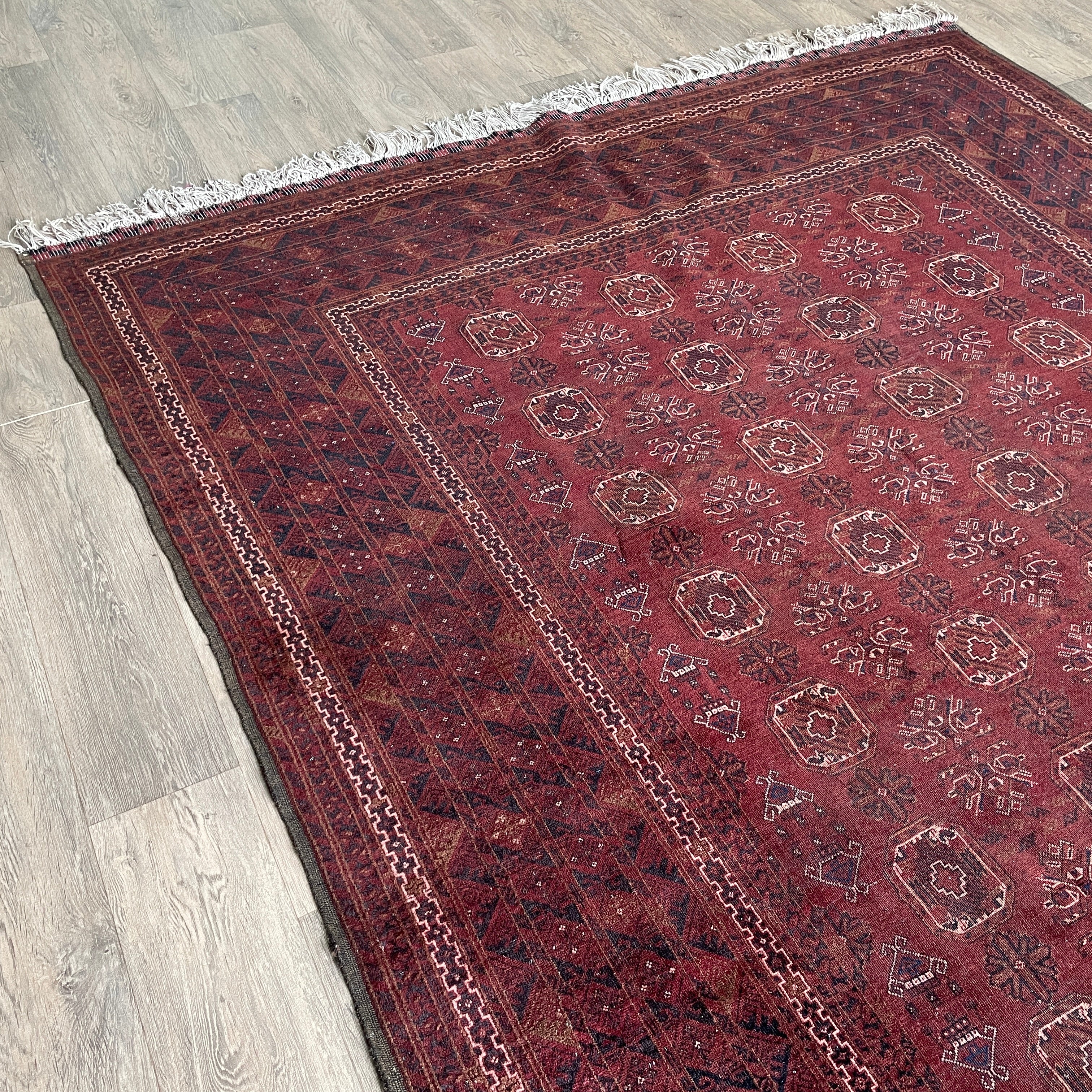 Old Afghan Kunduz Rug c. 1980
