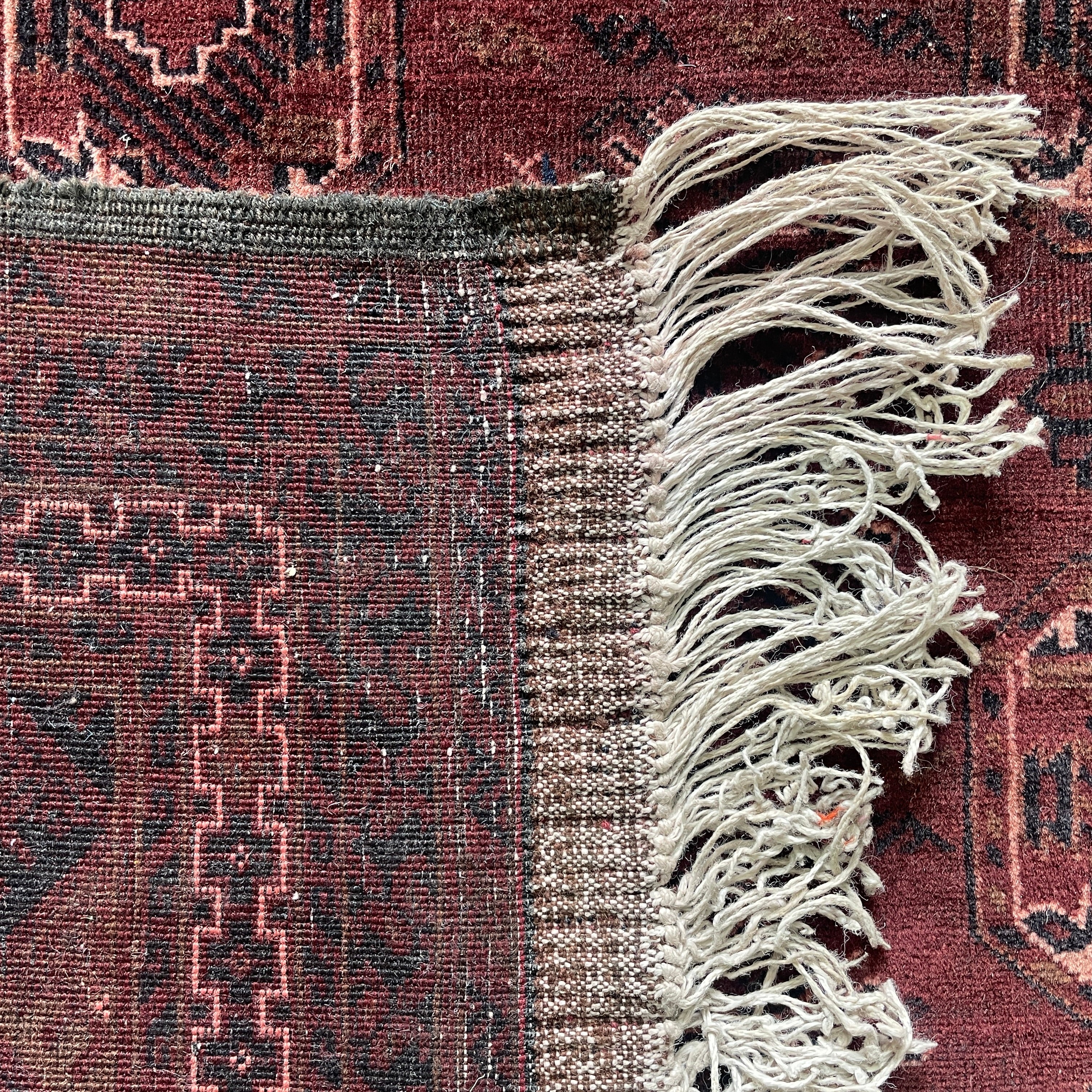 Old Afghan Kunduz Rug c. 1980